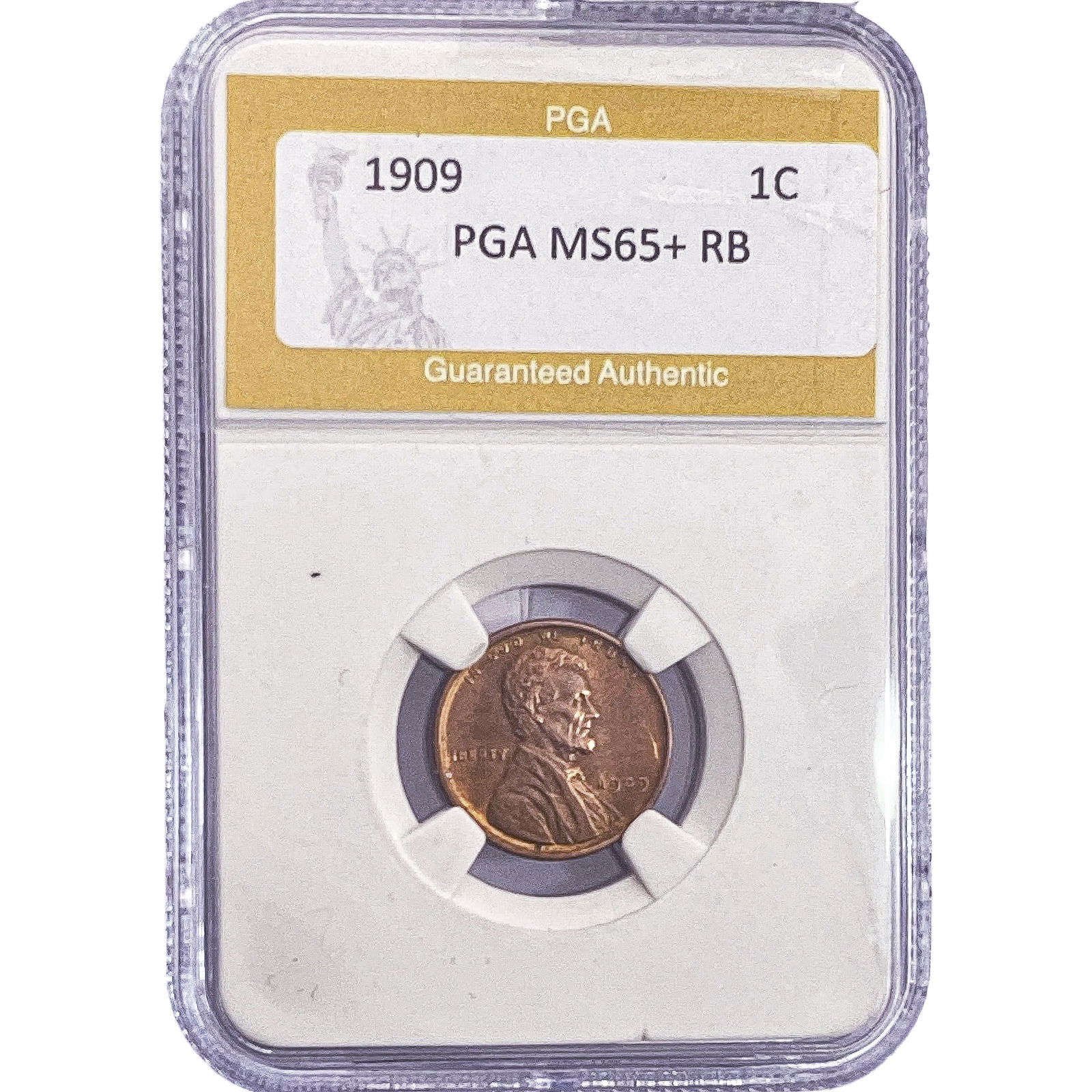 1909 Wheat Cent PGA MS65+ RB: 1909 Wheat Cent PGA MS65+ RB
