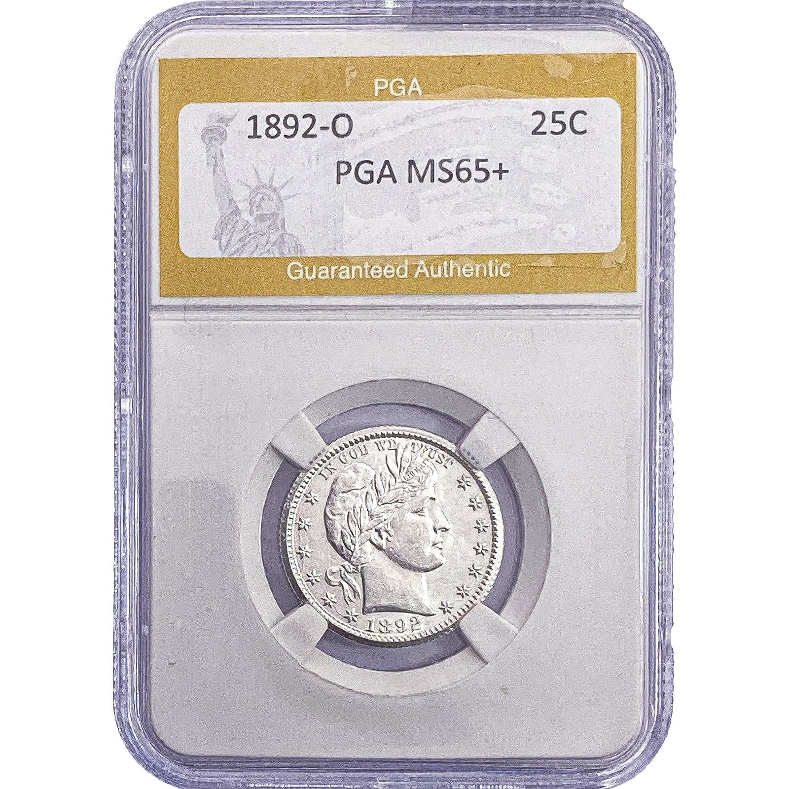 1892-O Barber Quarter PGA MS65+ (1 of 2)