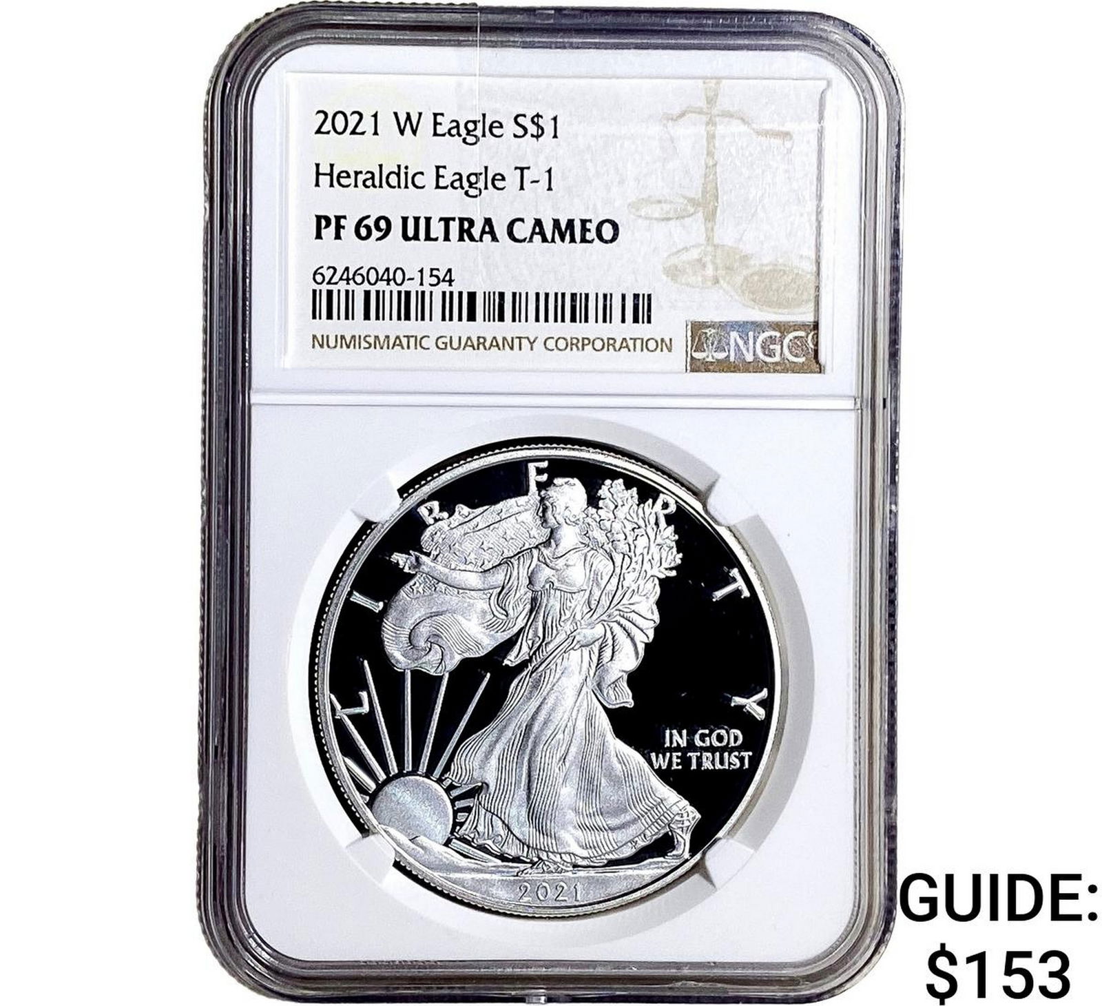 2021-W Silver Eagle NGC PF69 Hearldic Eagle T-1 UC (1 of 2)