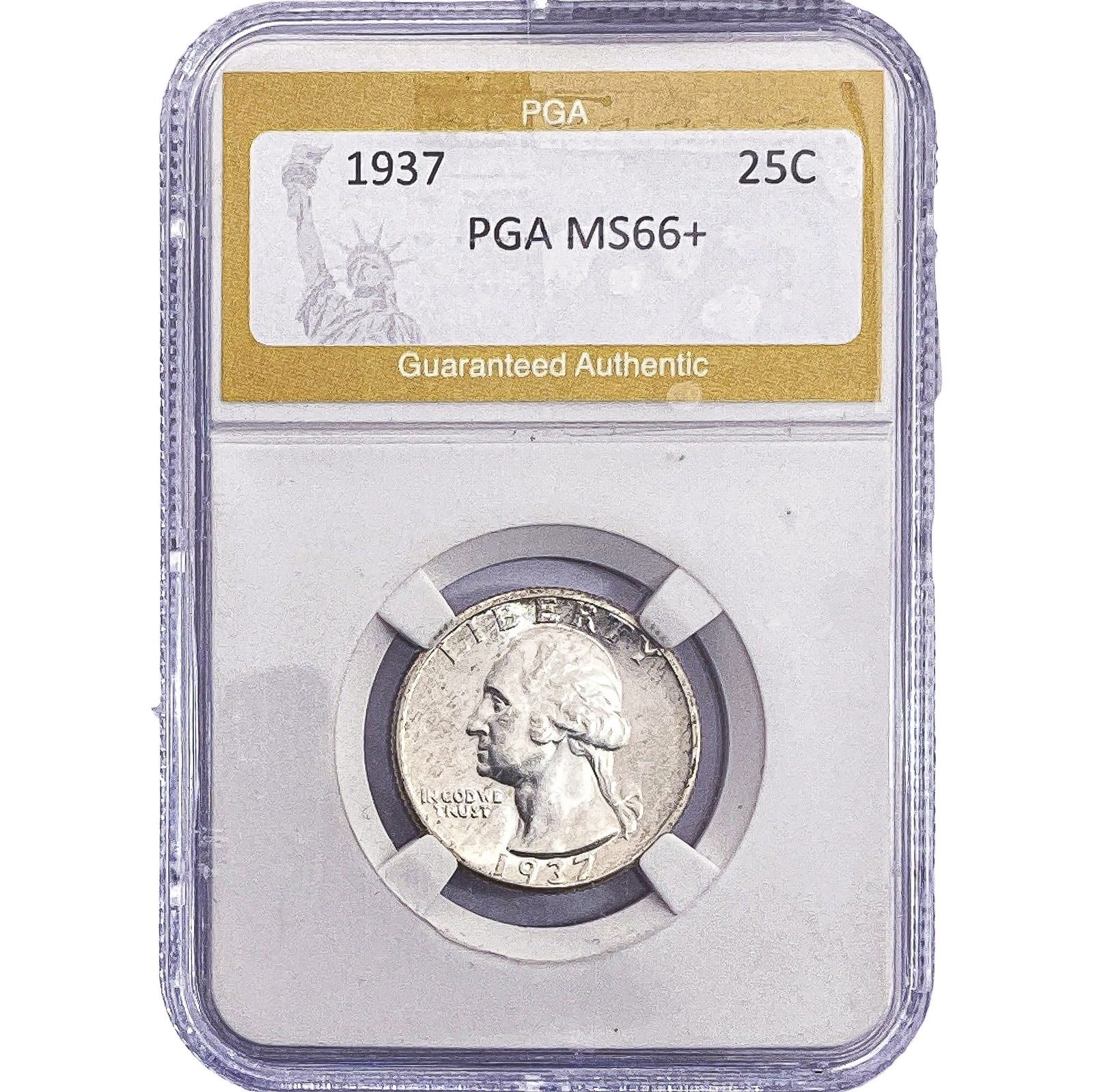 1937 Washington Silver Quarter PGA MS66+: 1937 Washington Silver Quarter PGA MS66+