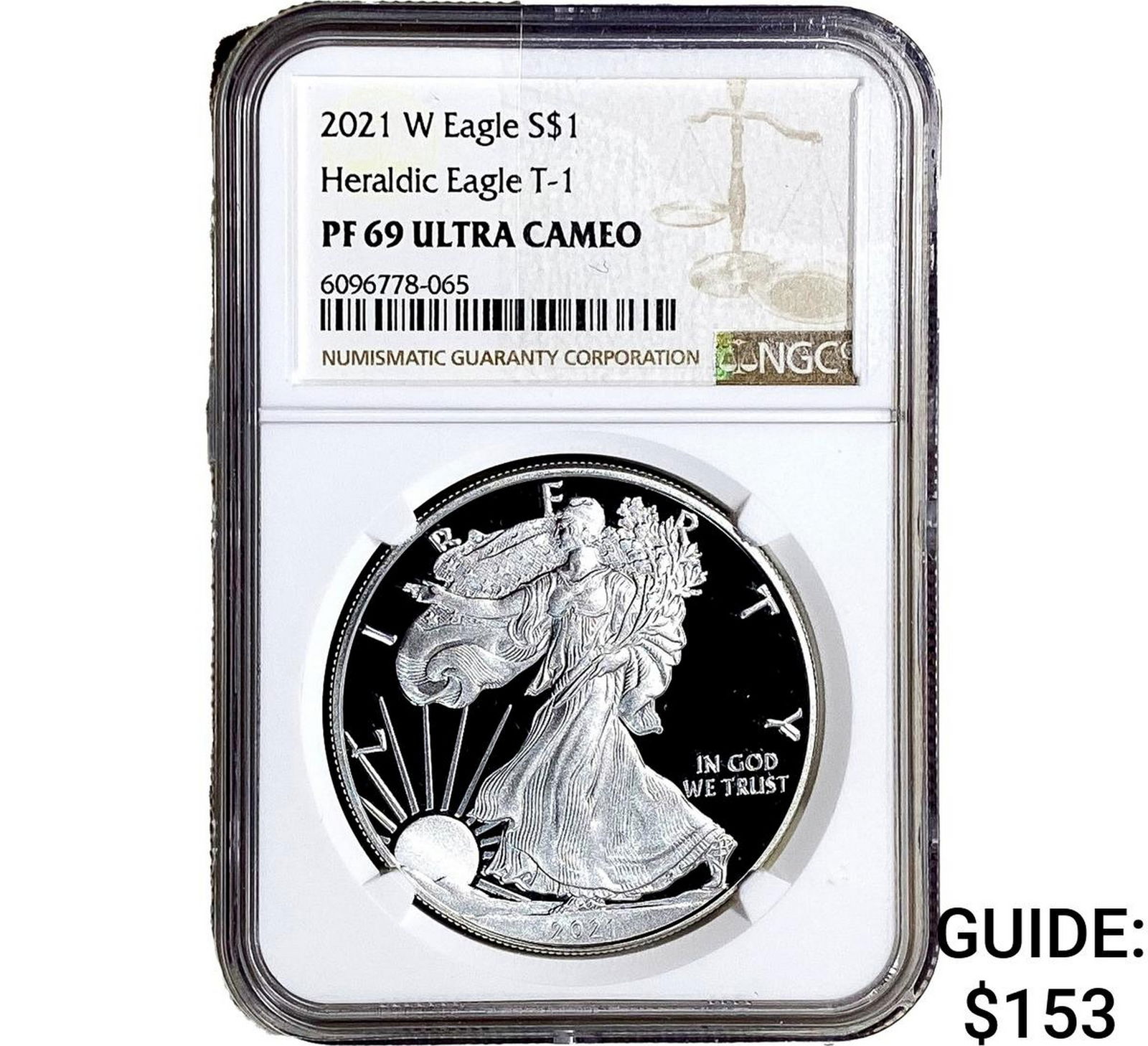 2021-W Silver Eagle NGC PF69 Hearldic Eagle T-1 UC: 2021-W Silver Eagle NGC PF69 Hearldic Eagle T-1 UC