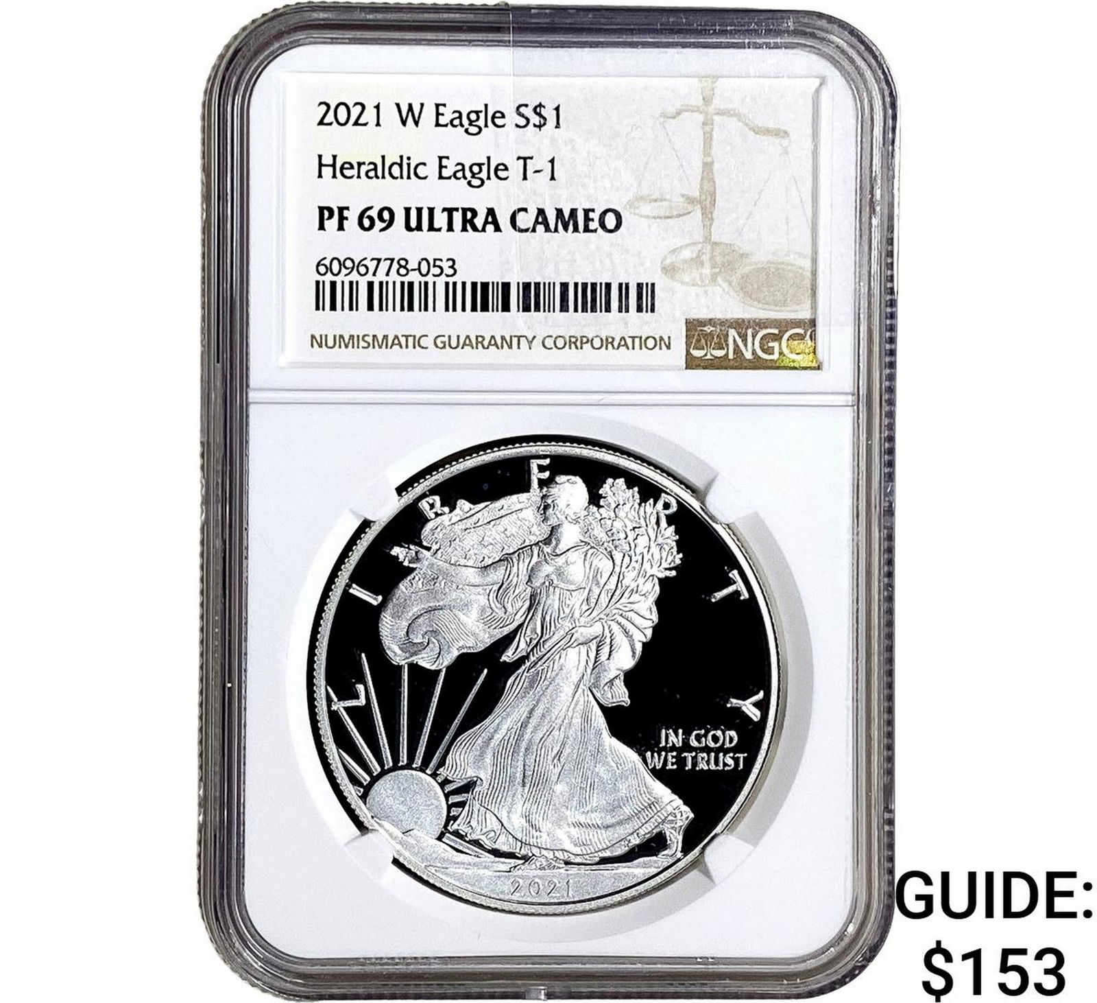 2021-W Silver Eagle NGC PF69 Hearldic Eagle T-1 UC: 2021-W Silver Eagle NGC PF69 Hearldic Eagle T-1 UC