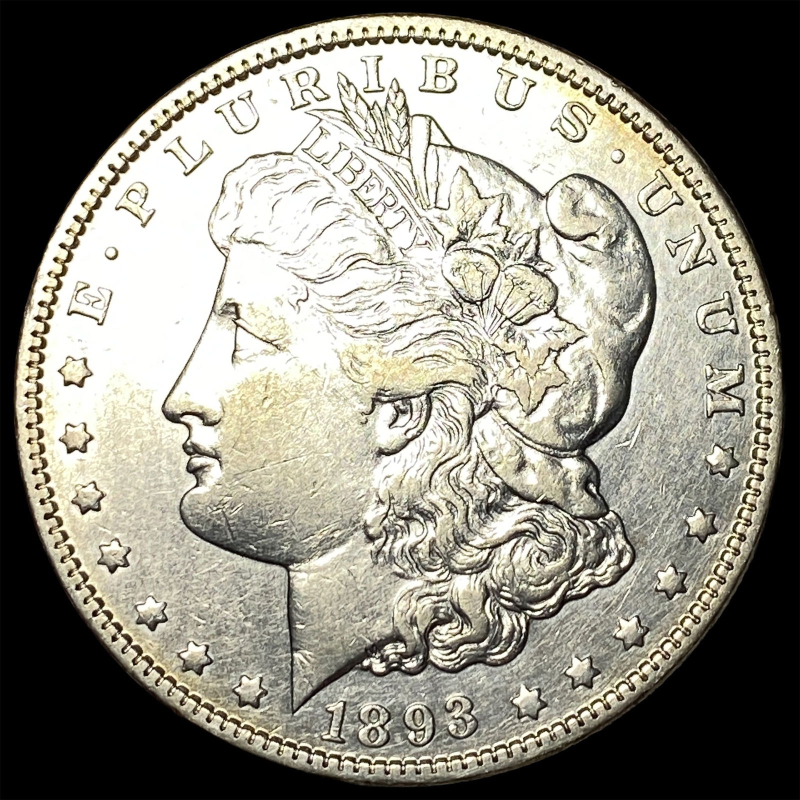 1893 TONED Morgan Silver Dollar NEARLY UNCIRCULATED: 1893 TONED Morgan Silver Dollar NEARLY UNCIRCULATED