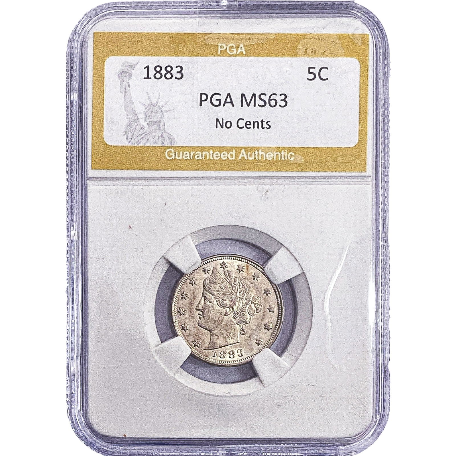 1883 Liberty Victory Nickel PGA MS63 No Cents: 1883 Liberty Victory Nickel PGA MS63 No Cents