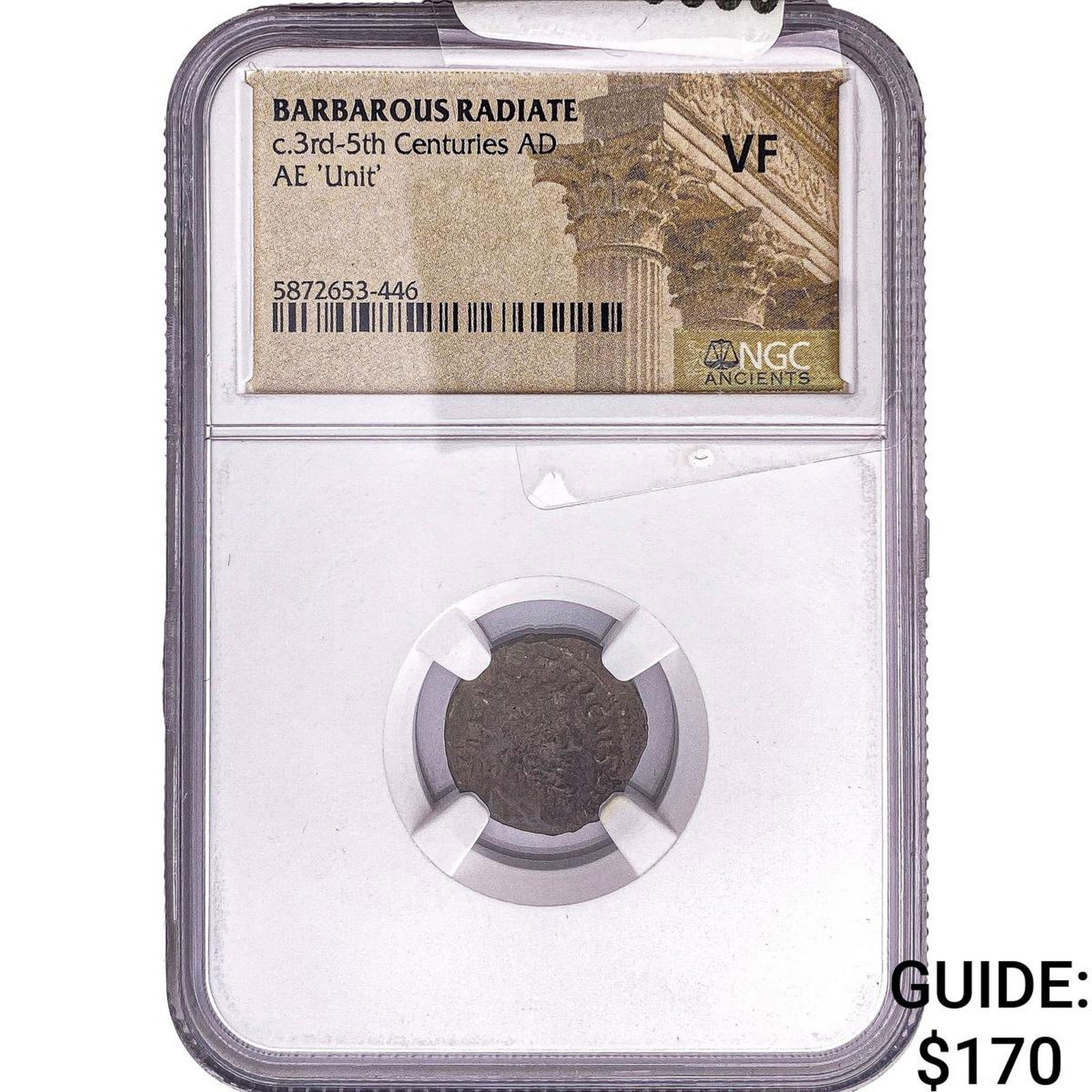 Gallic Barbarous Radiate Bronze Unit 3rd-5th Centuries AD NGC VF: Gallic Barbarous Radiate Bronze Unit 3rd-5th Centuries AD NGC VF