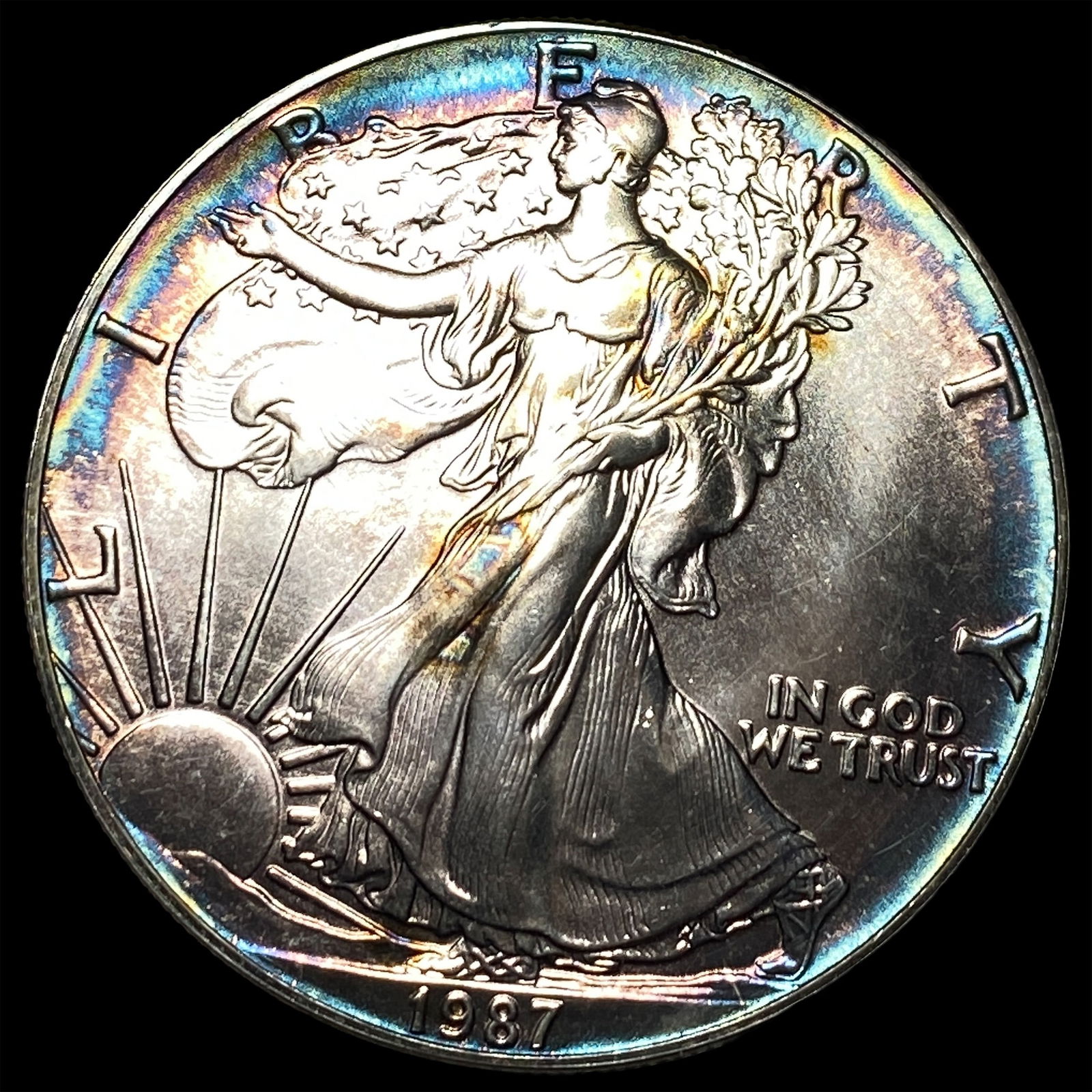 1987 1 oz Silver American Eagle $1 UNCIRCULATED (1 of 2)