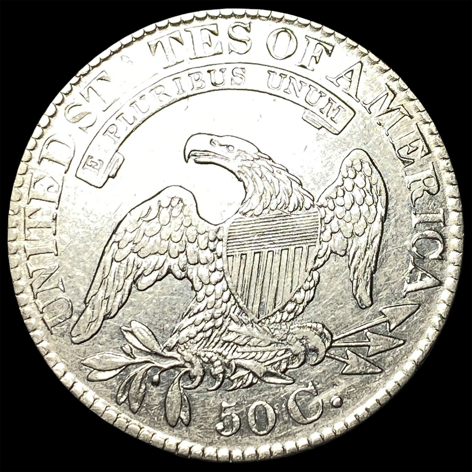 1828 Capped Bust Half Dollar CLOSELY UNCIRCULATED - 2