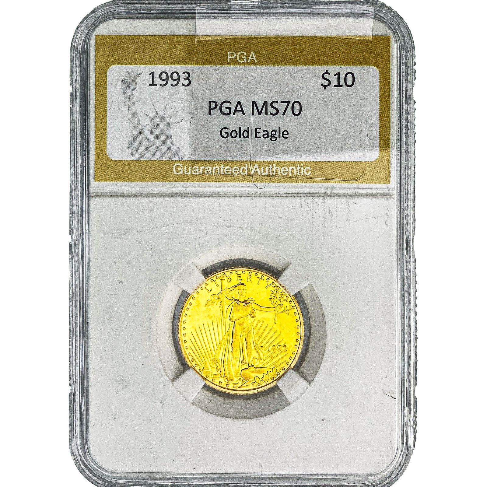 1993 1/4oz $10 Gold Eagle PGA MS70: 1993 1/4oz $10 Gold Eagle PGA MS70