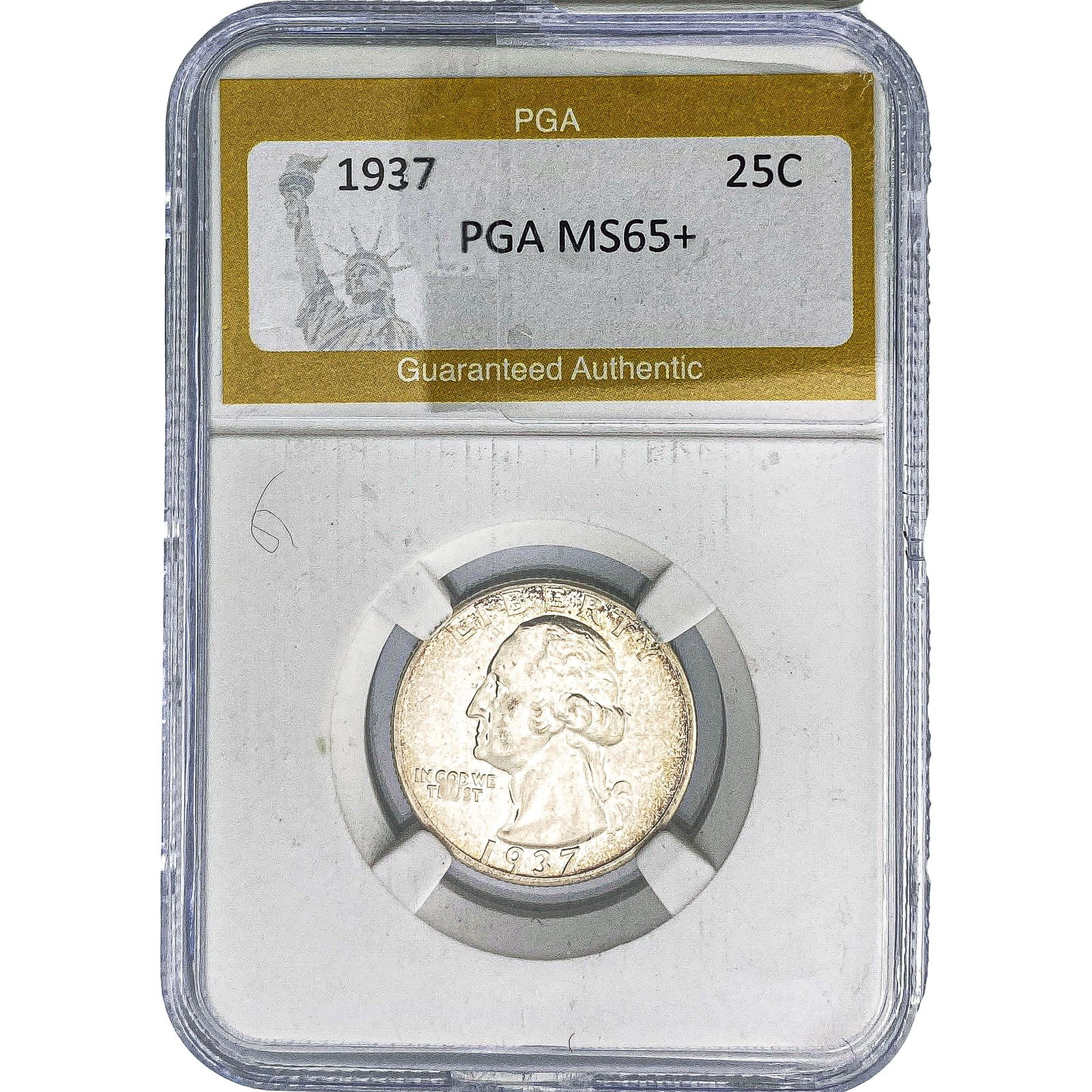 1937 Washington Silver Quarter PGA MS65+: 1937 Washington Silver Quarter PGA MS65+