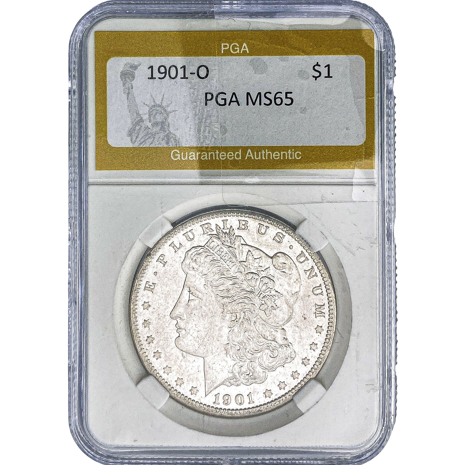 1901-O Morgan Silver Dollar PGA MS65: 1901-O Morgan Silver Dollar PGA MS65