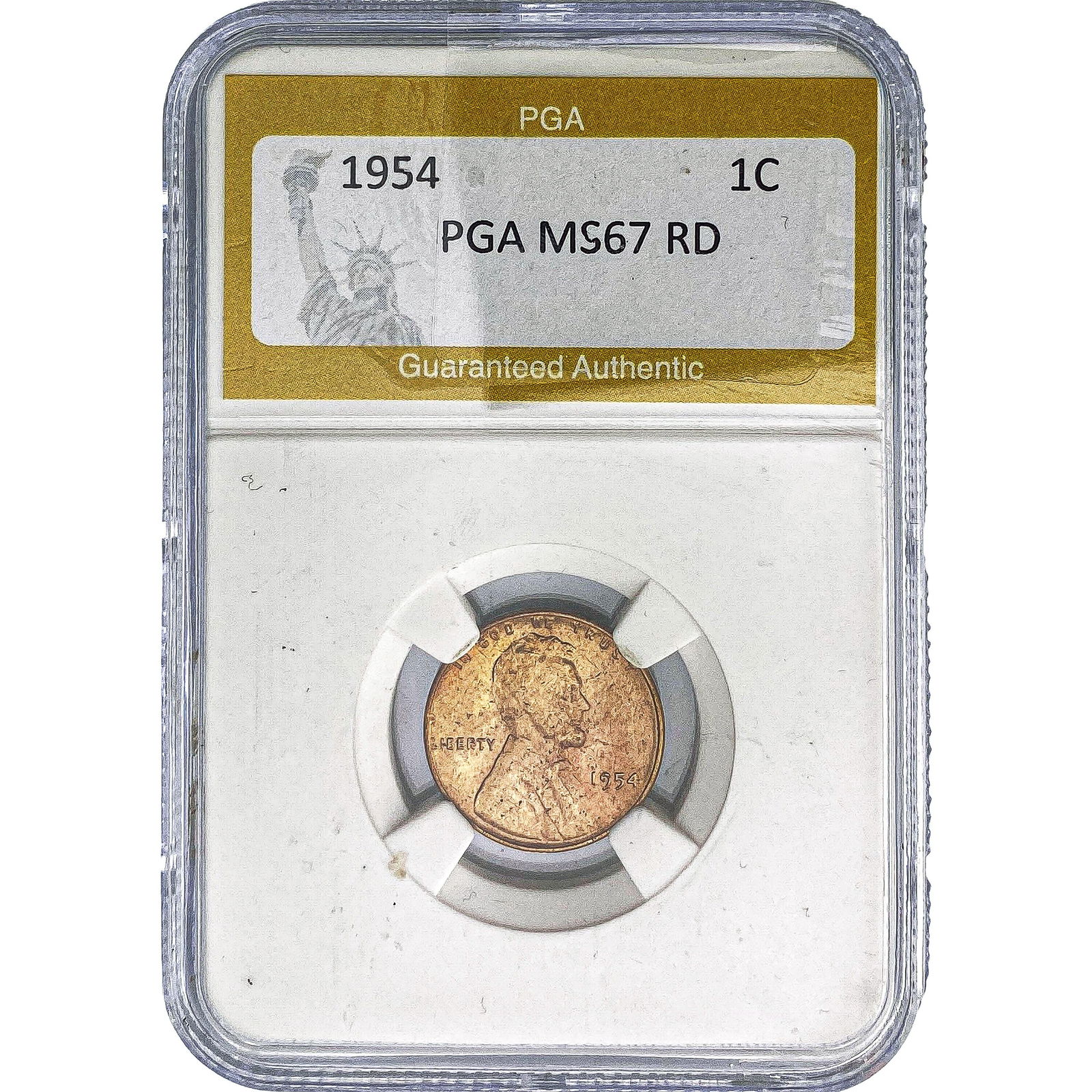 1954 Wheat Cent PGA MS67 RD: 1954 Wheat Cent PGA MS67 RD