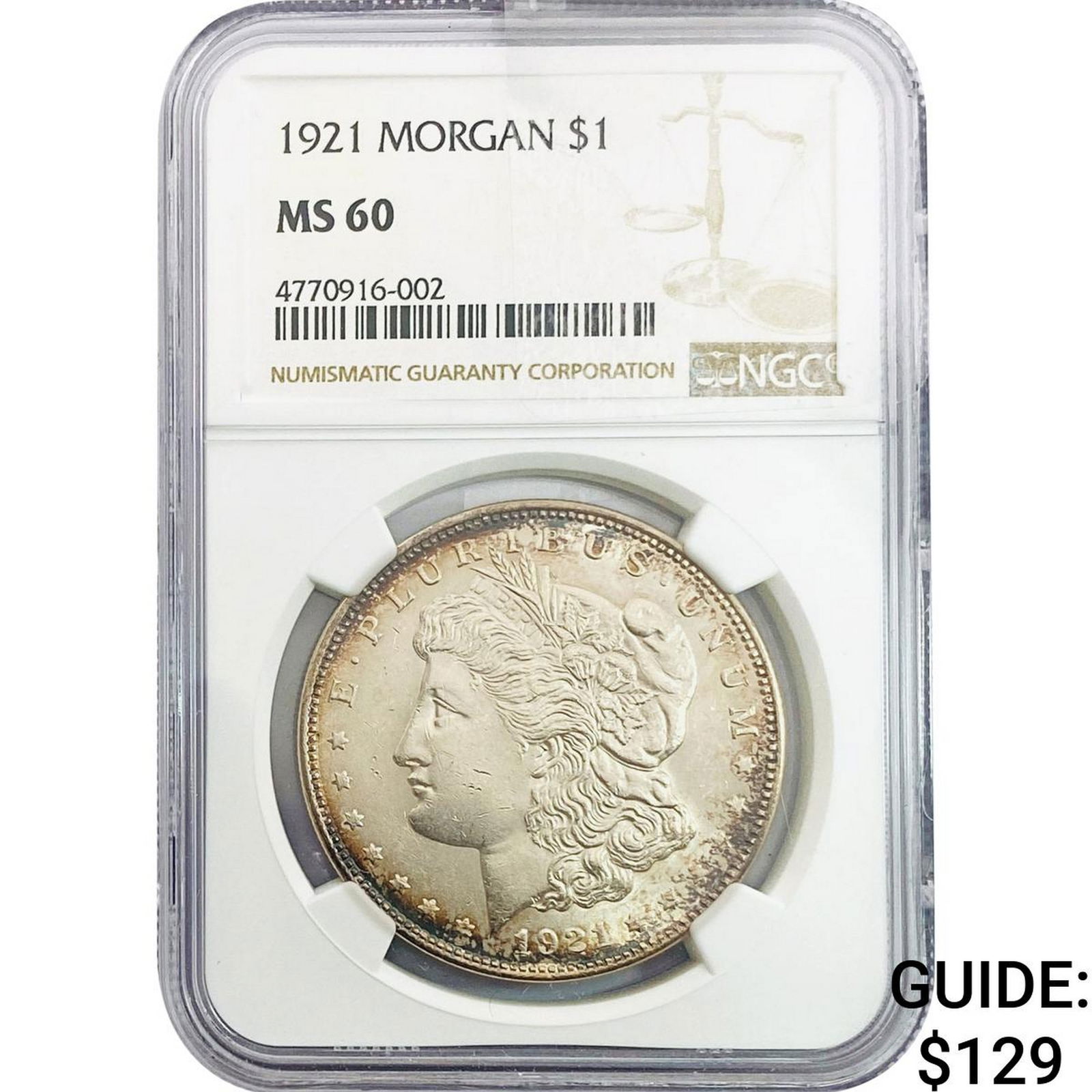 1921 Morgan Silver Dollar NGC MS60 (1 of 2)