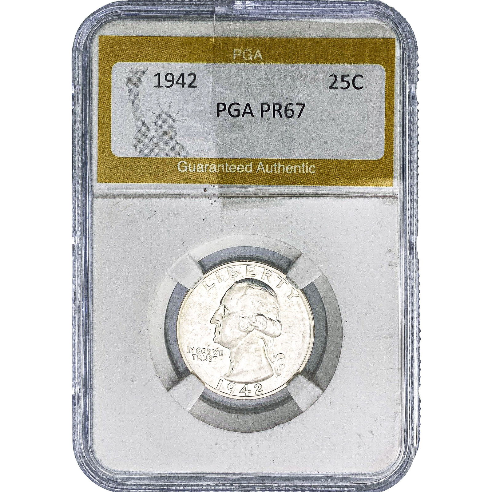 1942 Washington Silver Quarter PGA PR67: 1942 Washington Silver Quarter PGA PR67
