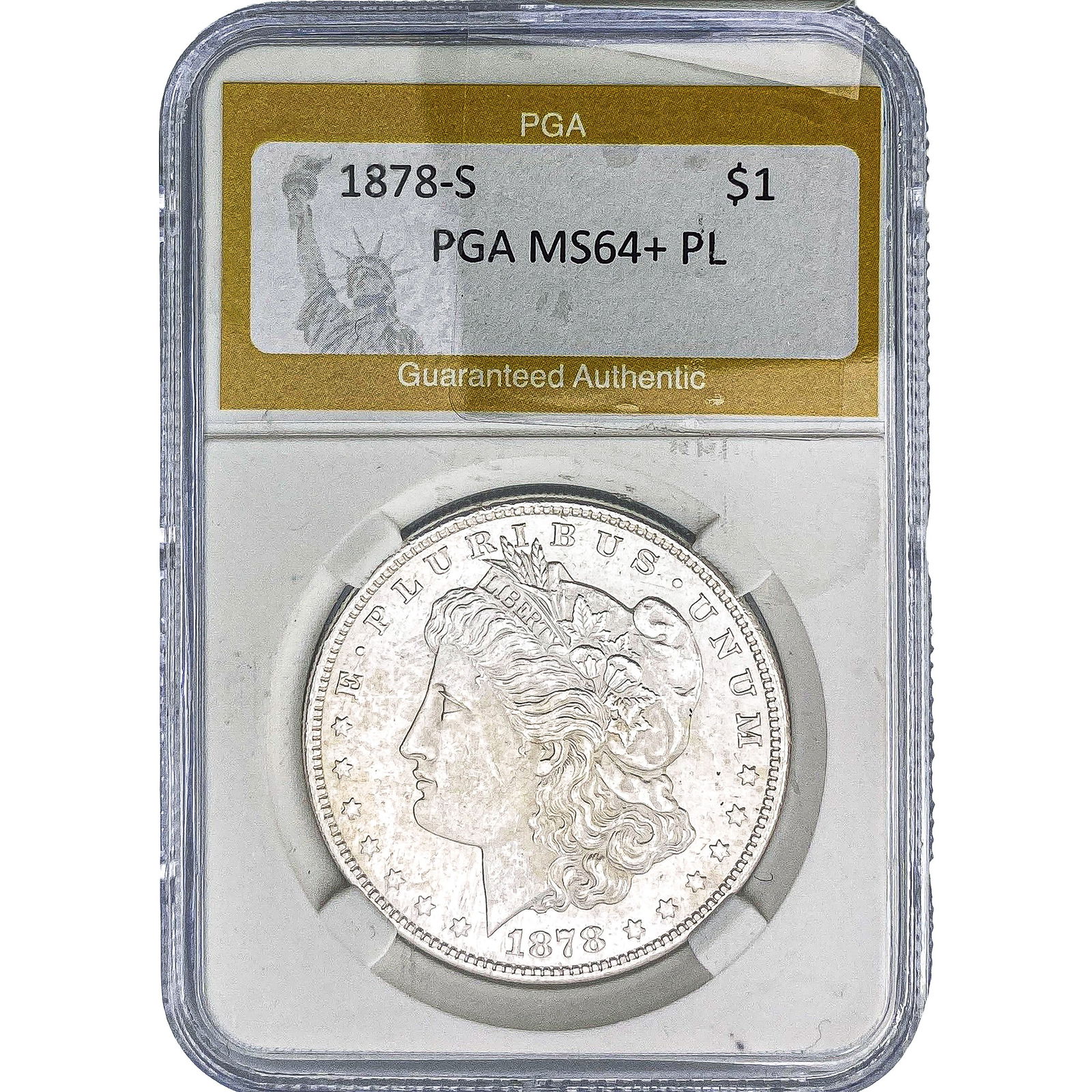 1878-S Morgan Silver Dollar PGA MS64+ PL (1 of 2)