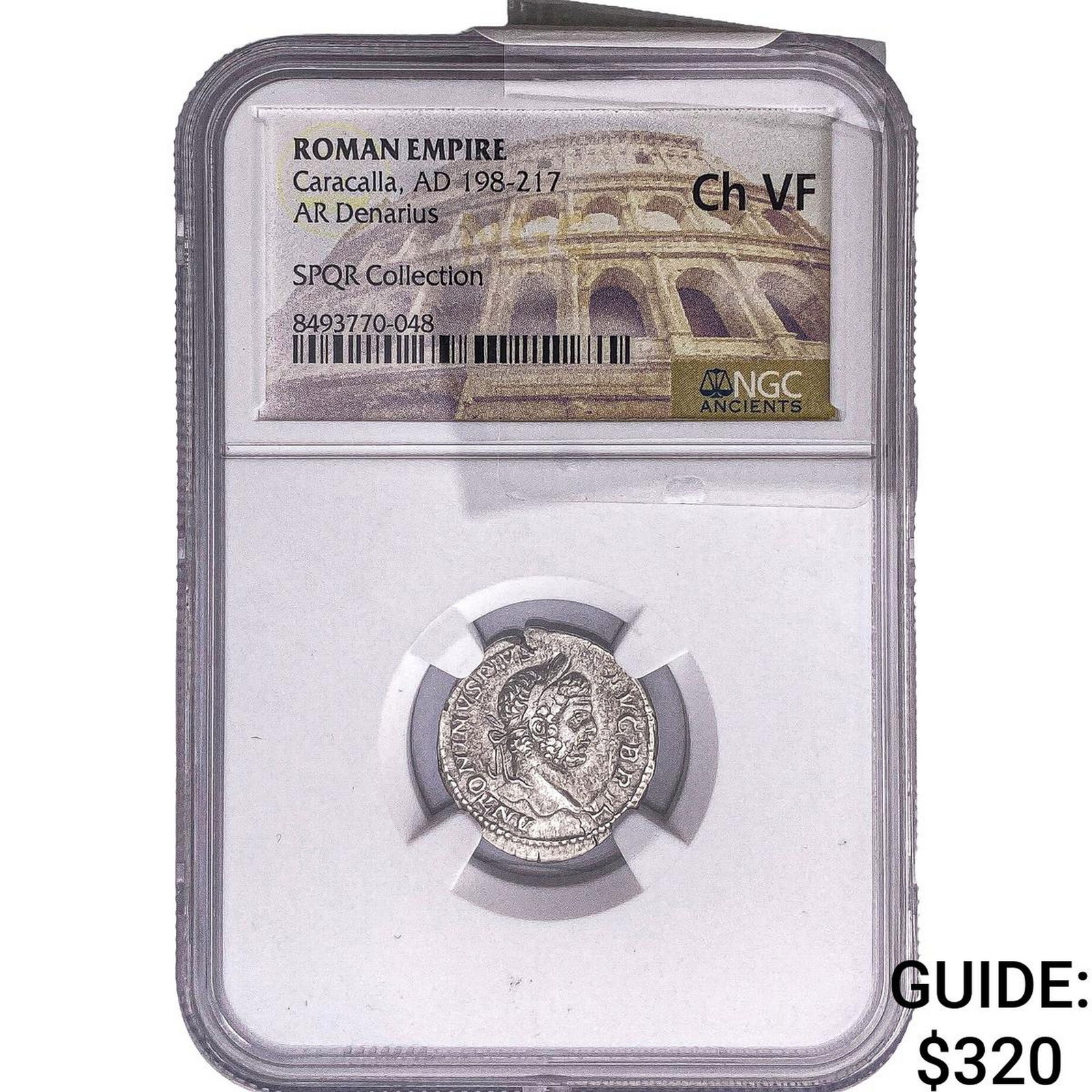 Roman Empire Caracalla 198-217 AD Silver Denarius NGC Ch VF: Roman Empire Caracalla 198-217 AD Silver Denarius NGC Ch VF