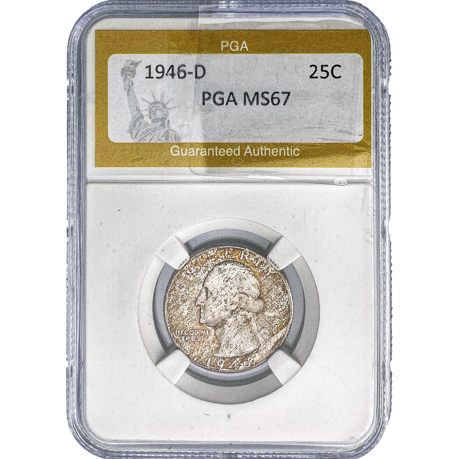 1946-D Washington Silver Quarter PGA MS67: 1946-D Washington Silver Quarter PGA MS67