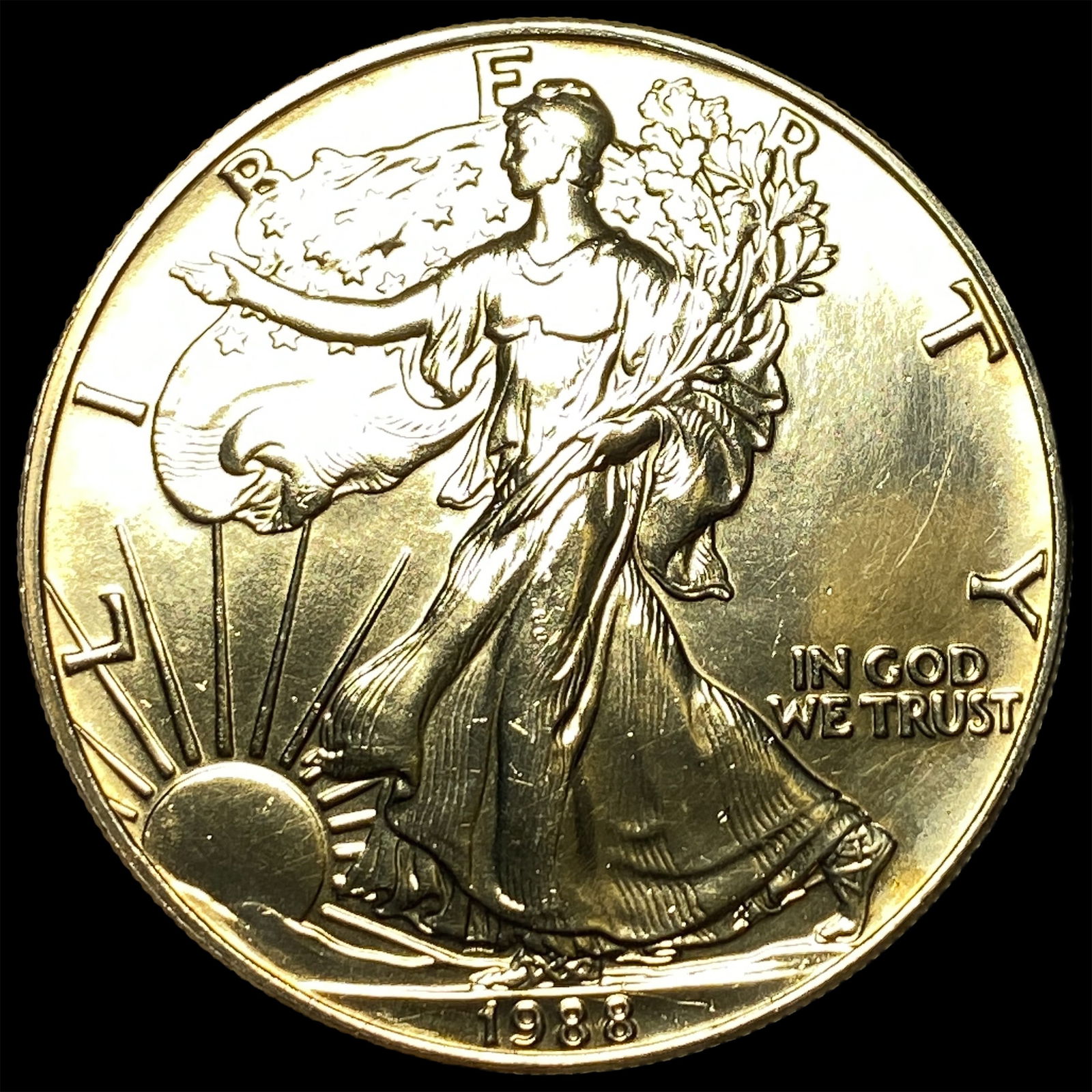 1988 1 oz Silver American Eagle $1 GEM BU (1 of 2)