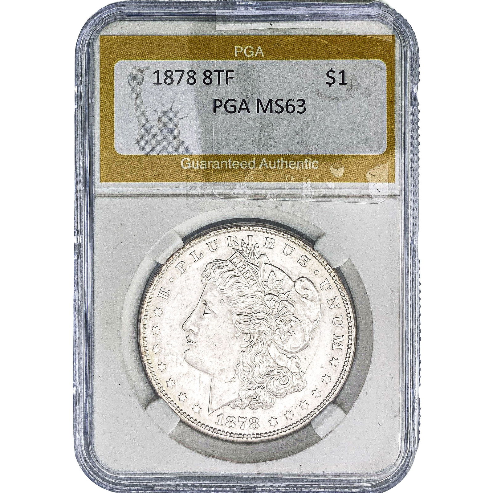 1878 8TF Morgan Silver Dollar PGA MS63 (1 of 2)