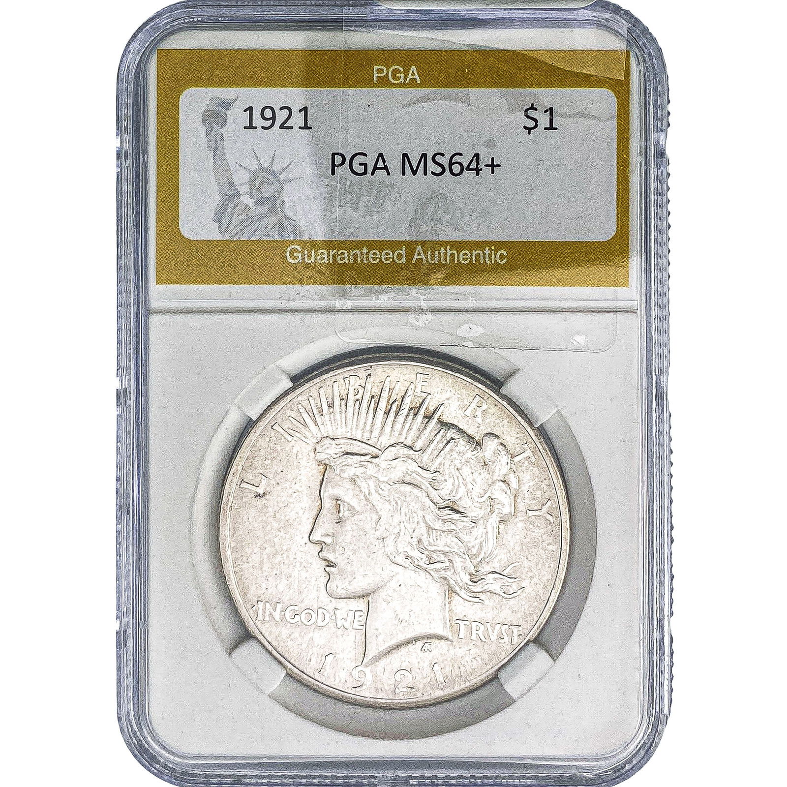 1921 Silver Peace Dollar PGA MS64+ (1 of 2)
