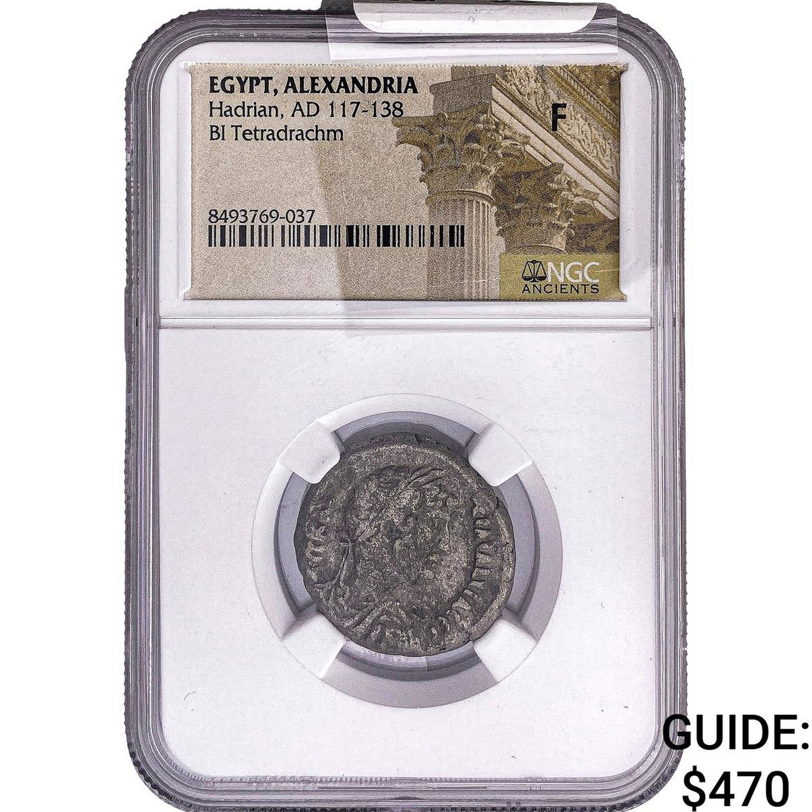 Roman Egypt Hadrian 117-138 AD Bi Tetradrachm NGC F (1 of 2)