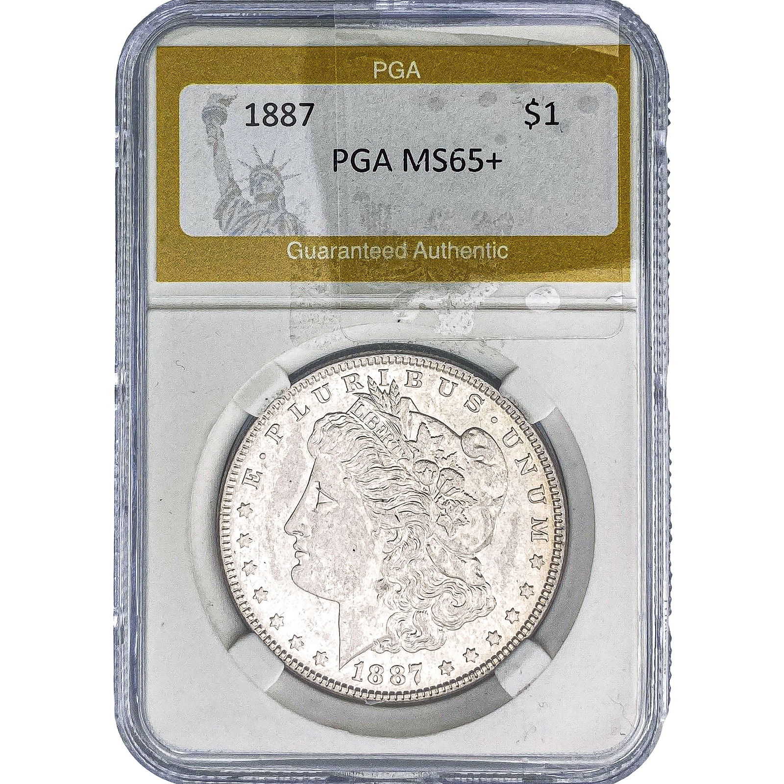 1887 Morgan Silver Dollar PGA MS65+ (1 of 2)