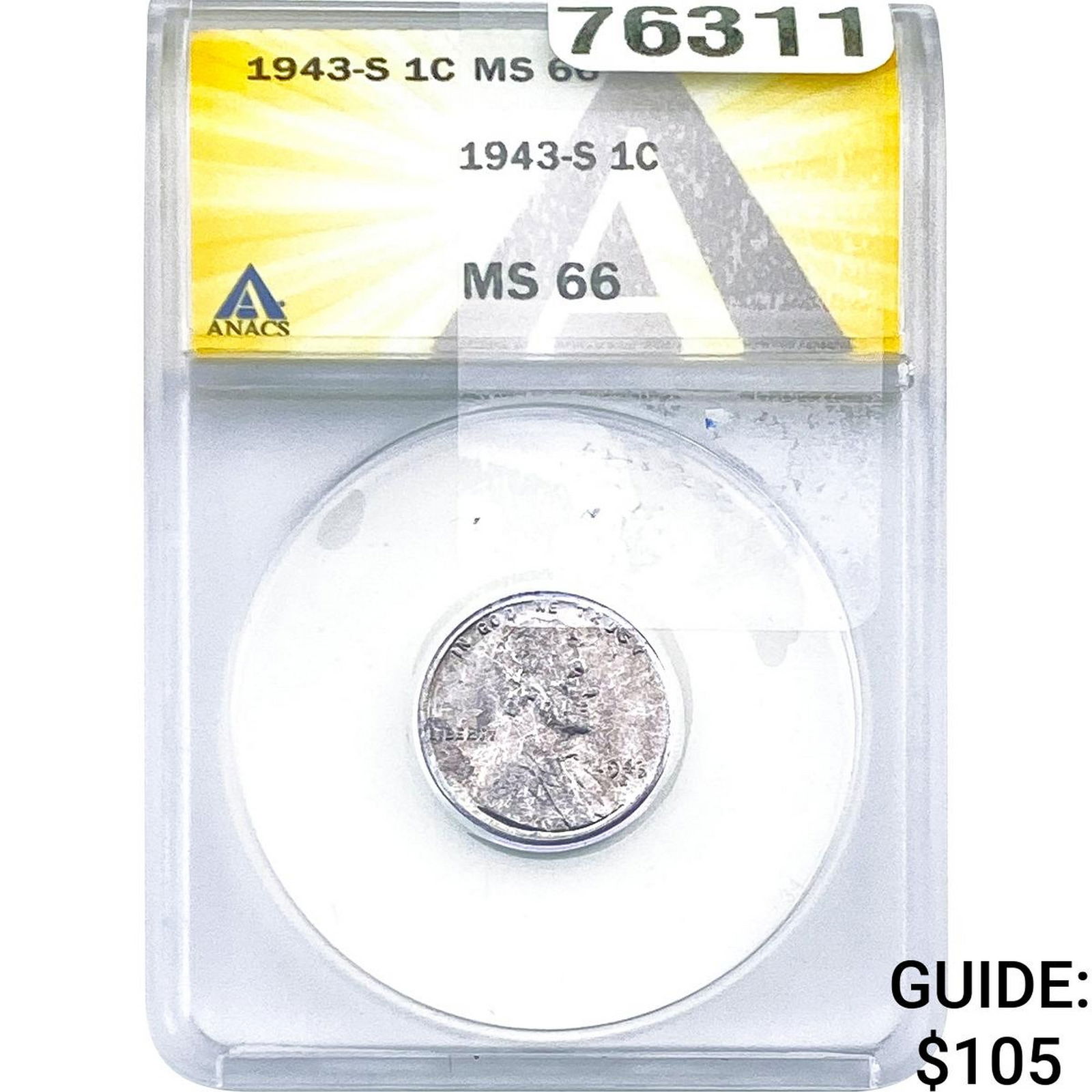 1943-S Wheat Cent ANACS MS66 (1 of 2)