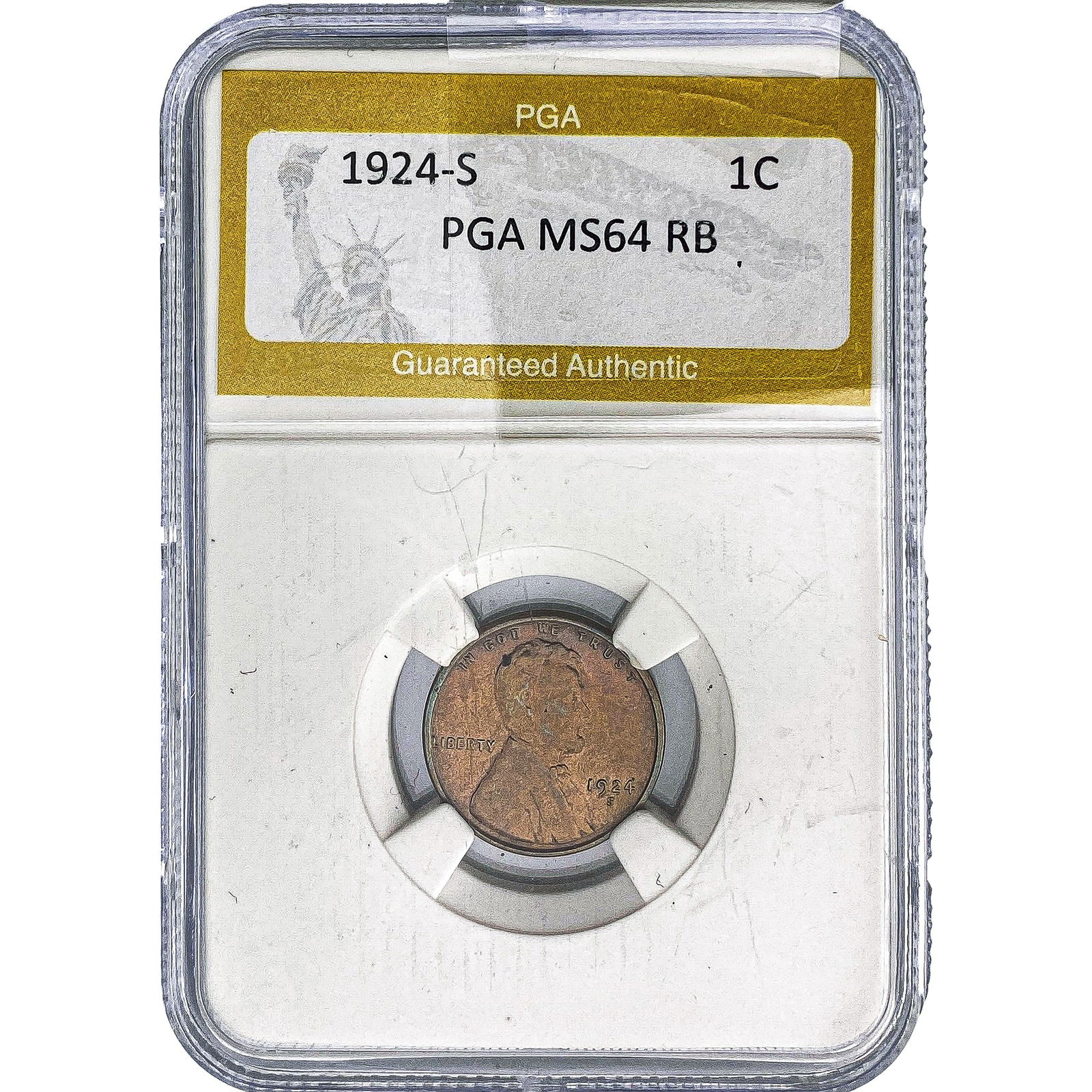 1924-S Wheat Cent PGA MS64 RB (1 of 2)