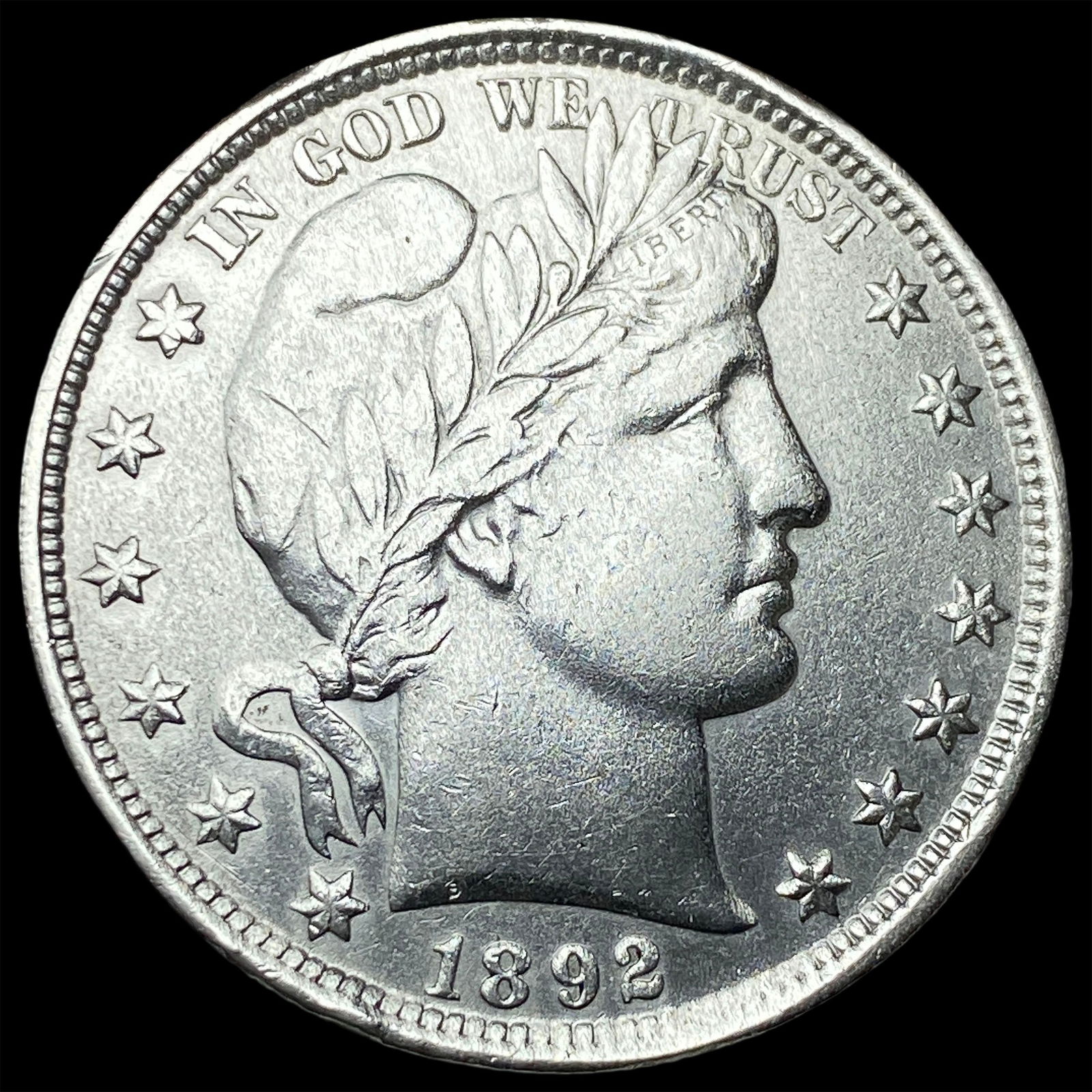 1892 Silver Barber Half Dollar HIGH GRADE (1 of 2)
