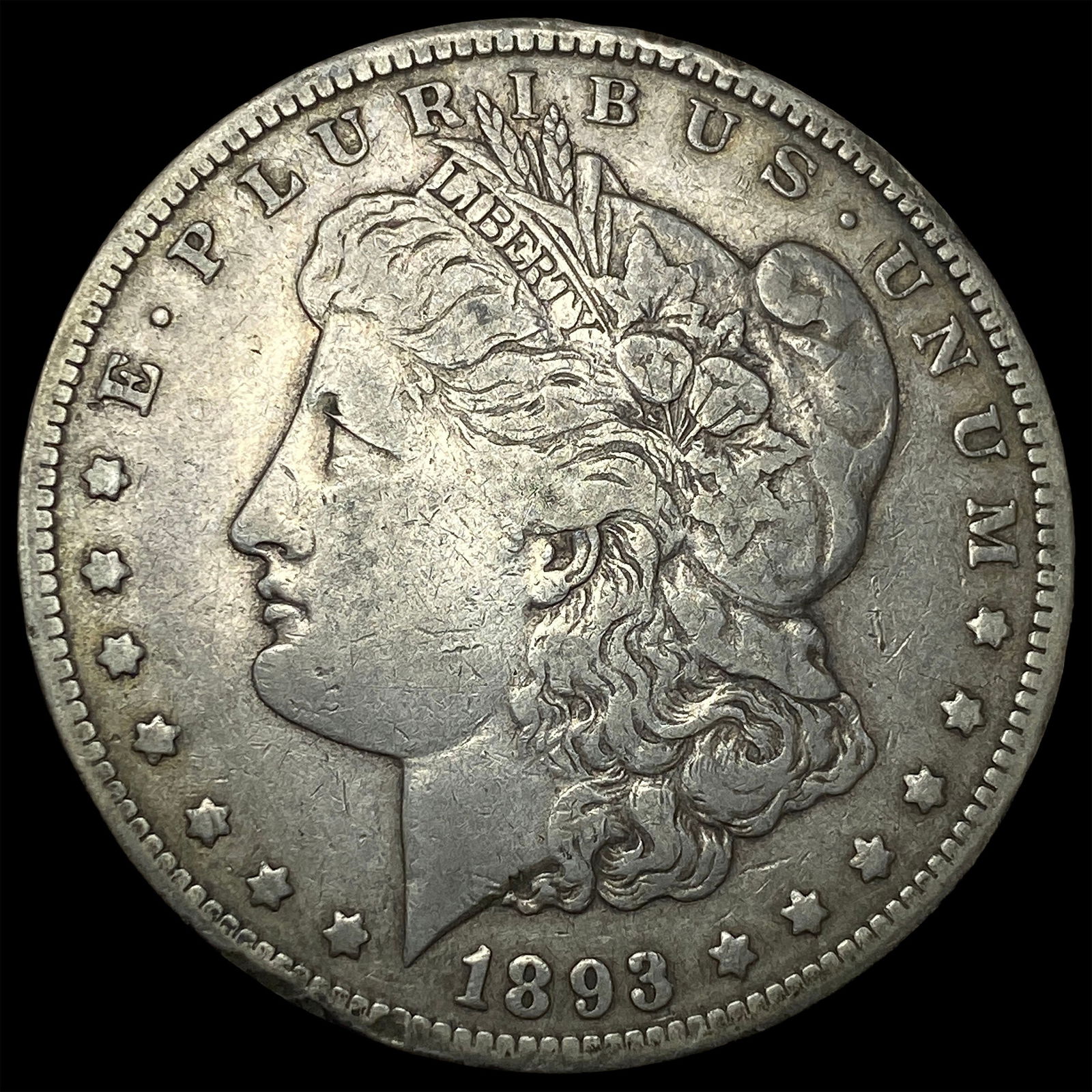 1893-CC Silver Morgan Dollar ABOUT UNCIRCULATED (1 of 2)