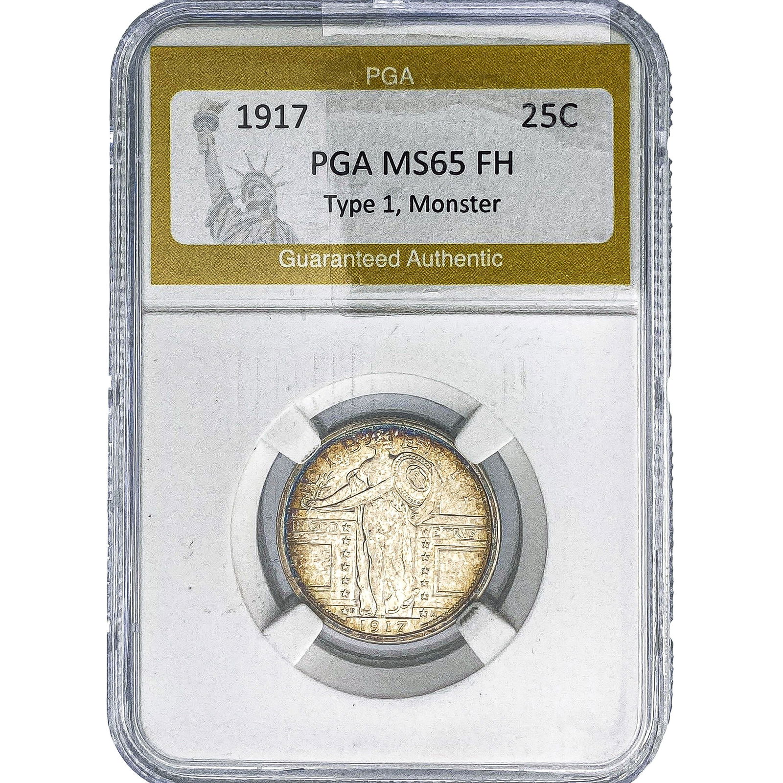 1917-D Standing Liberty Quarter PGA MS65 FH Type 1 Monster: 1917-D Standing Liberty Quarter PGA MS65 FH Type 1 Monster