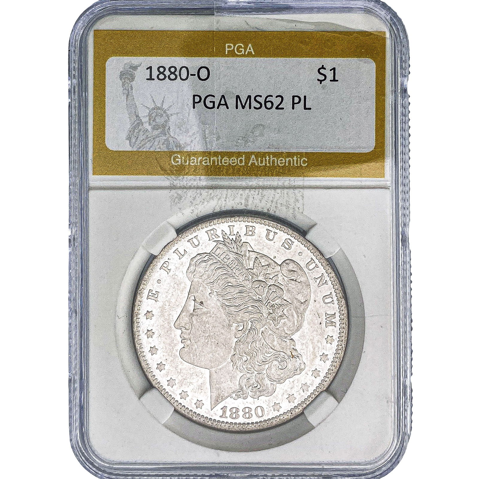 1880-O Morgan Silver Dollar PGA MS62 PL: 1880-O Morgan Silver Dollar PGA MS62 PL