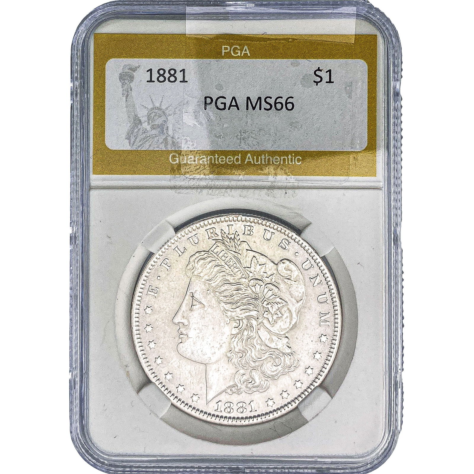 1881 Morgan Silver Dollar PGA MS66: 1881 Morgan Silver Dollar PGA MS66