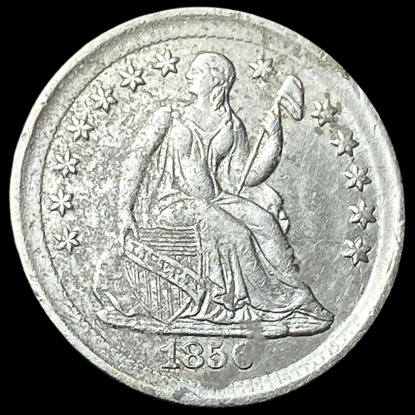 1856 Seated Liberty Half Dime HIGH GRADE: 1856 Seated Liberty Half Dime HIGH GRADE