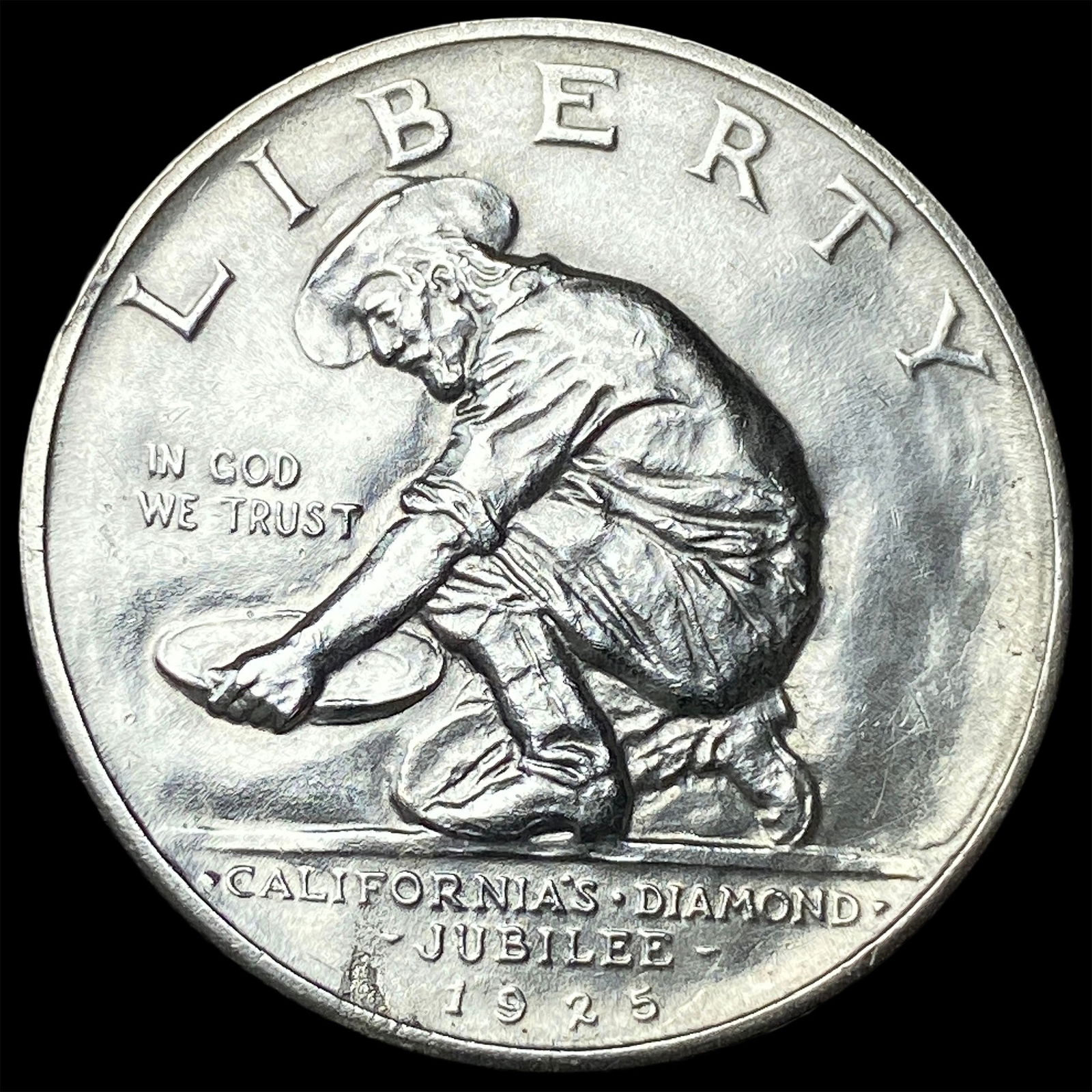 1925-S Silver California Diamond Jubilee Half Dollar UNCIRCULATED: 1925-S Silver California Diamond Jubilee Half Dollar UNCIRCULATED