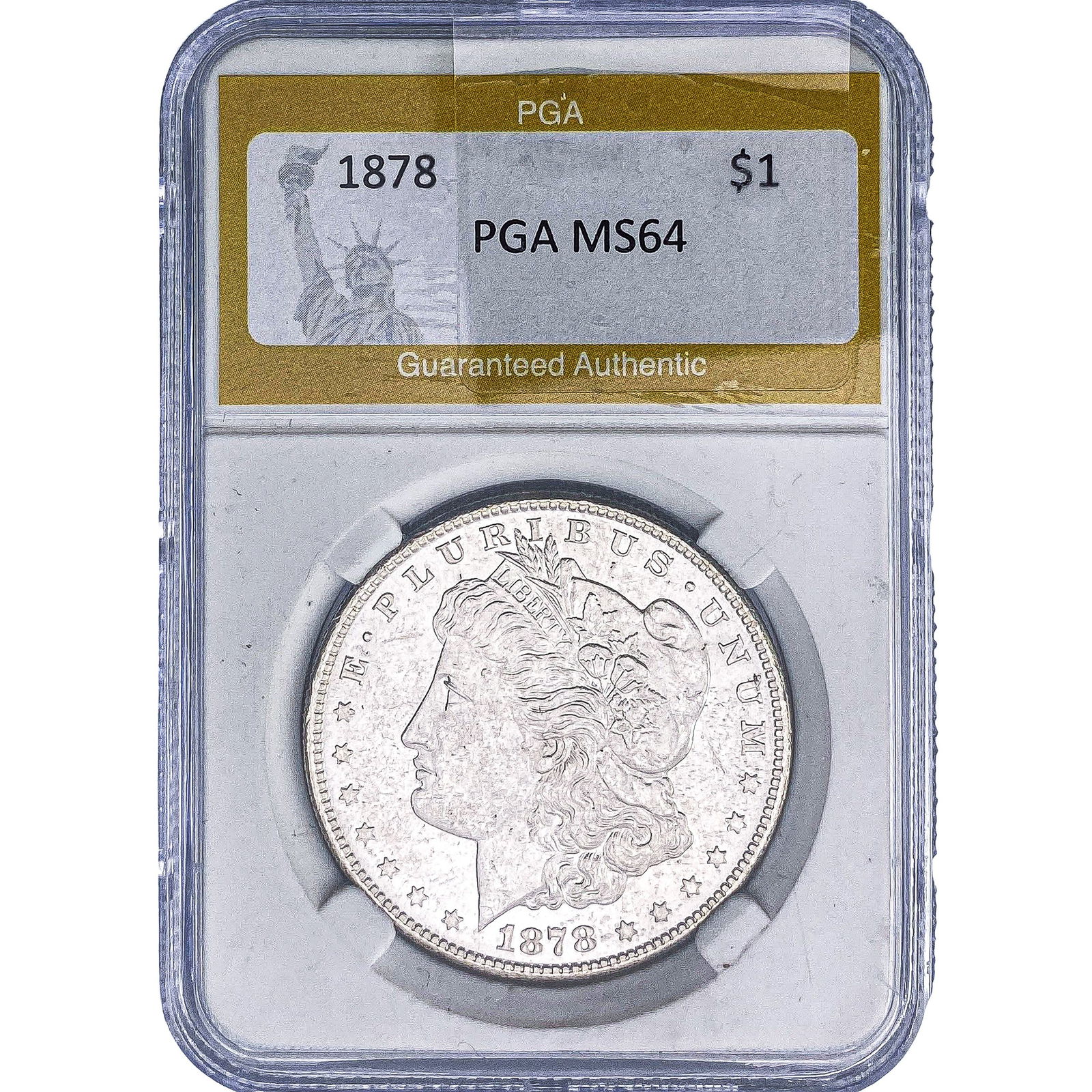 1878 Morgan Silver Dollar PGA MS64: 1878 Morgan Silver Dollar PGA MS64