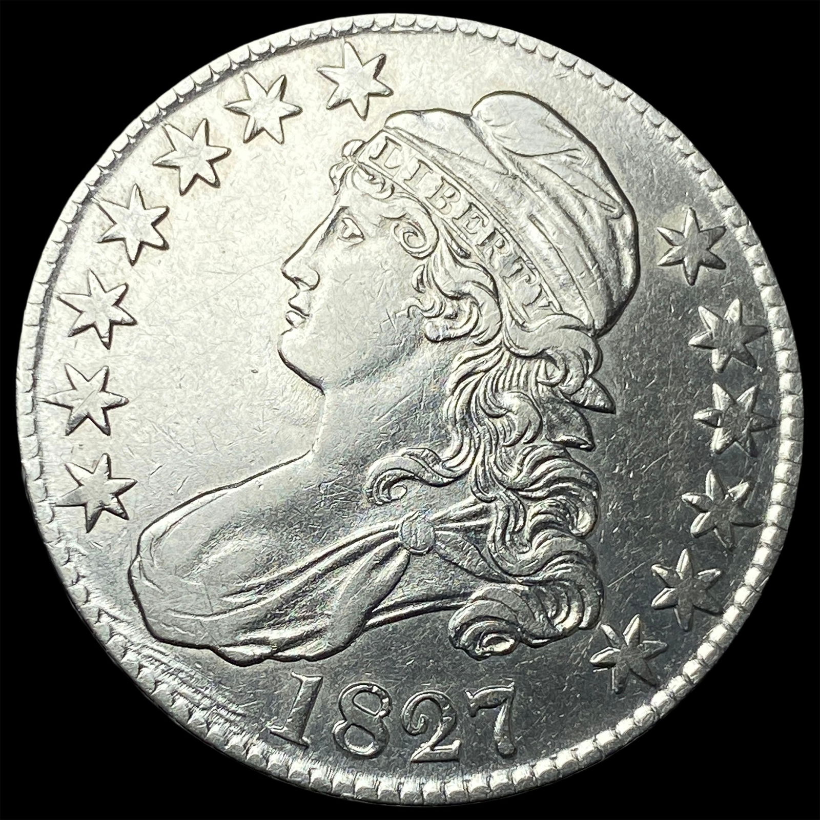 1827 Capped Bust Half Dollar CLOSELY UNCIRCULATED (1 of 2)