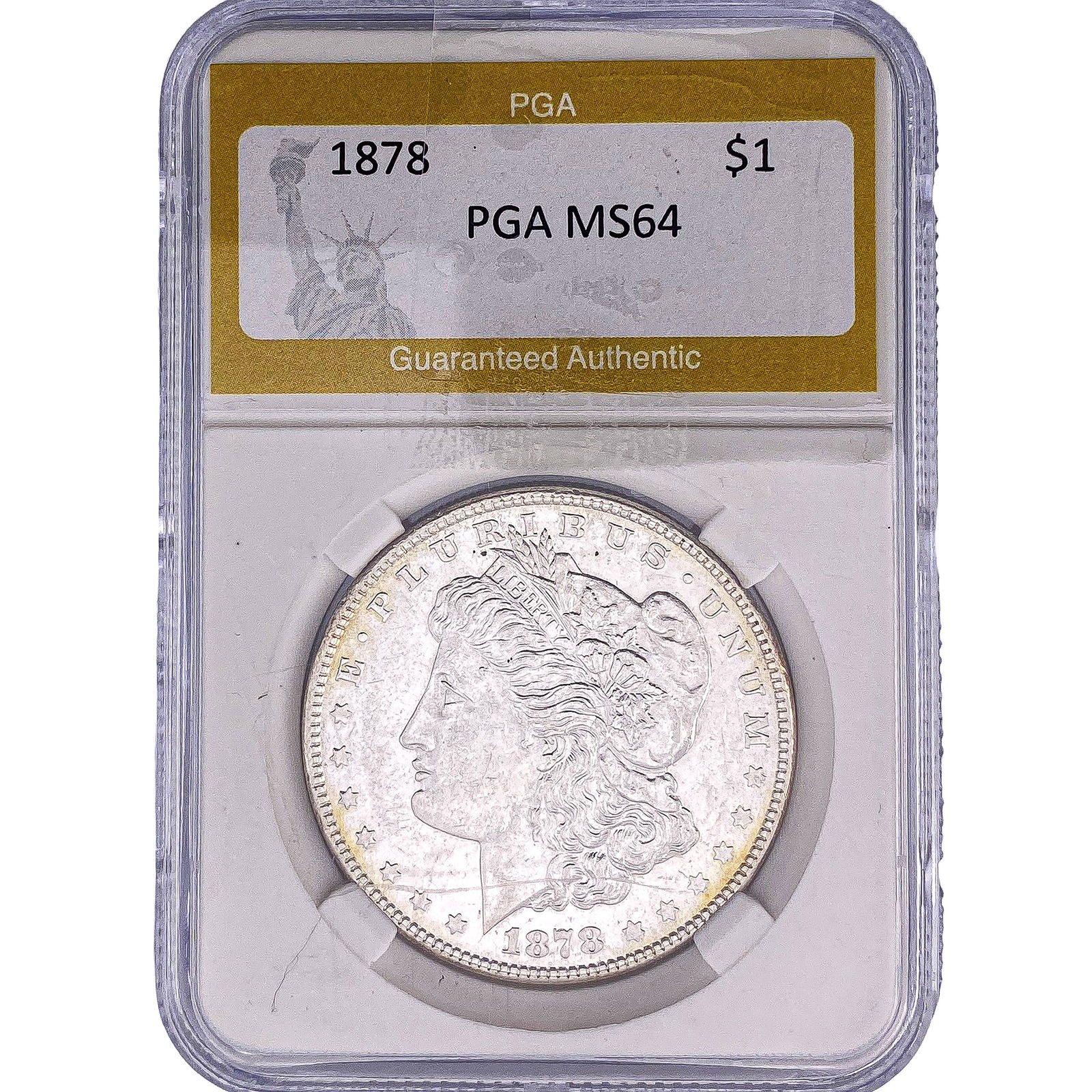 1878 Morgan Silver Dollar PGA MS64: 1878 Morgan Silver Dollar PGA MS64