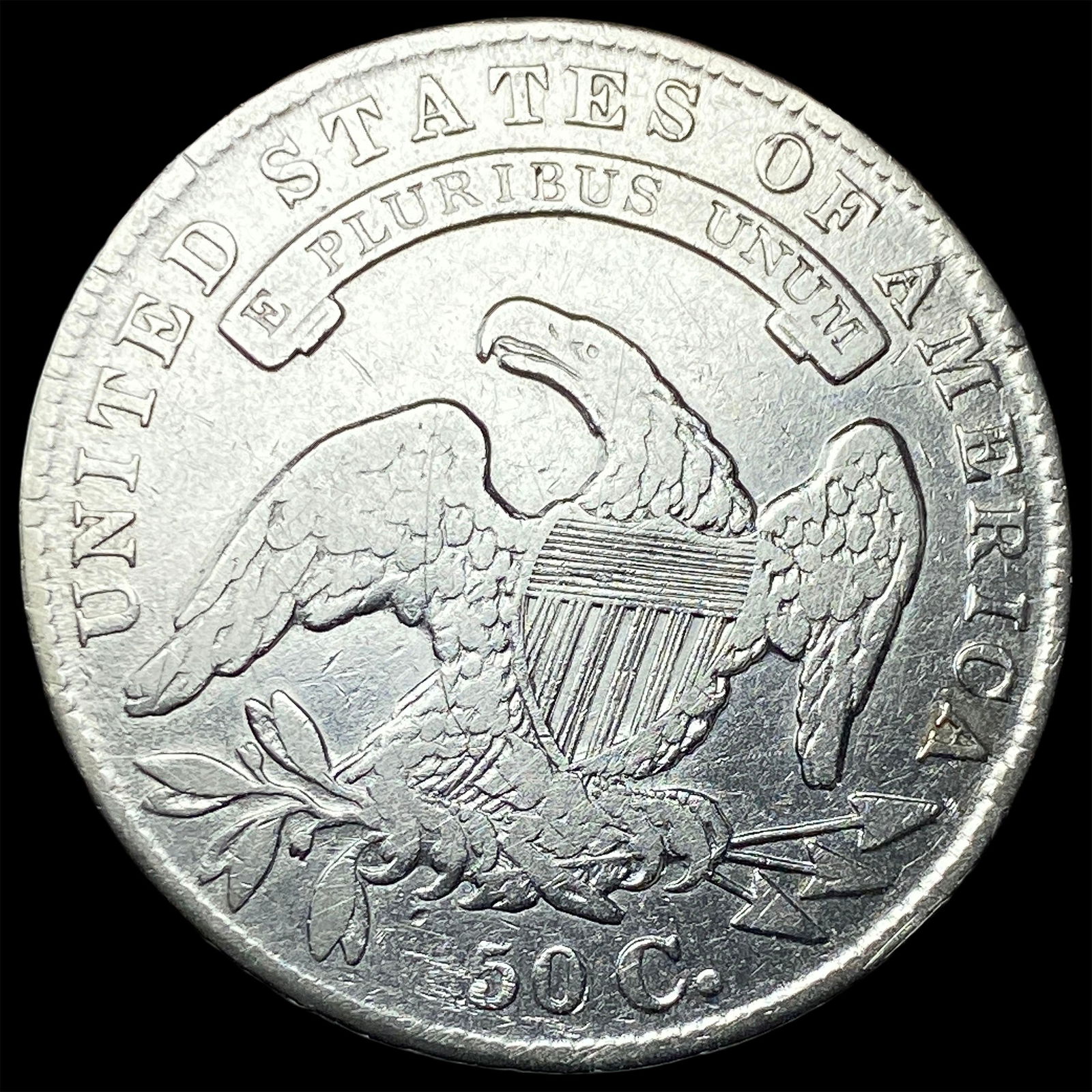 1834 Silver Capped Bust Half Dollar ABOUT UNCIRCULATED - 2