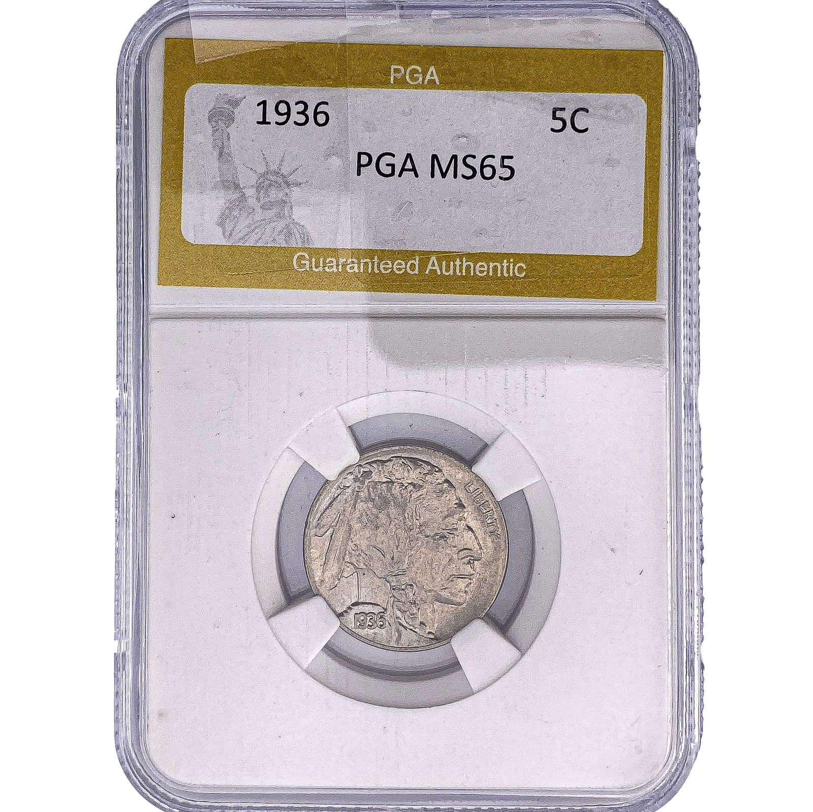 1936 Buffalo Nickel PGA MS65: 1936 Buffalo Nickel PGA MS65