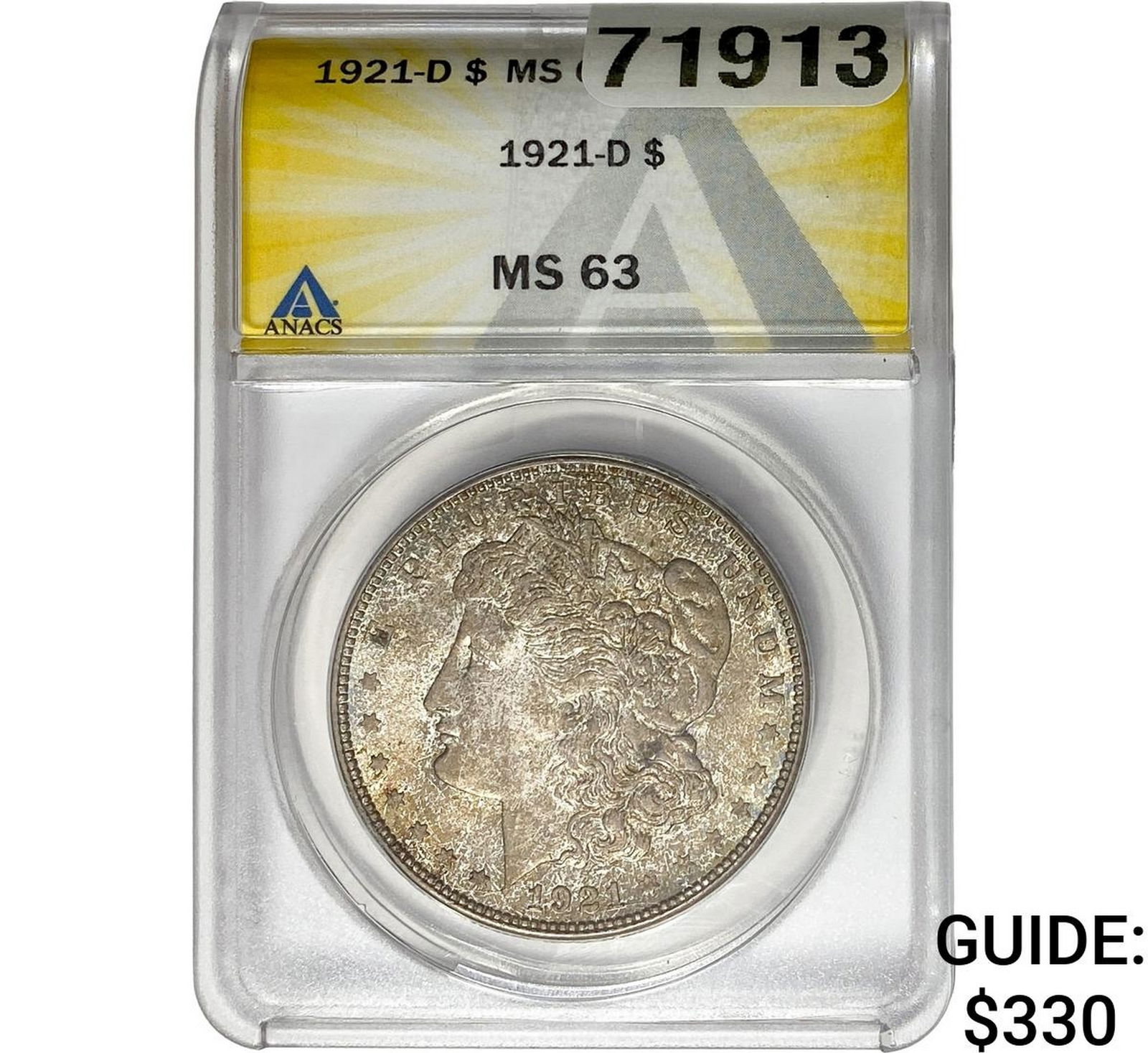 1921-D Morgan Silver Dollar ANACS MS63 (1 of 2)