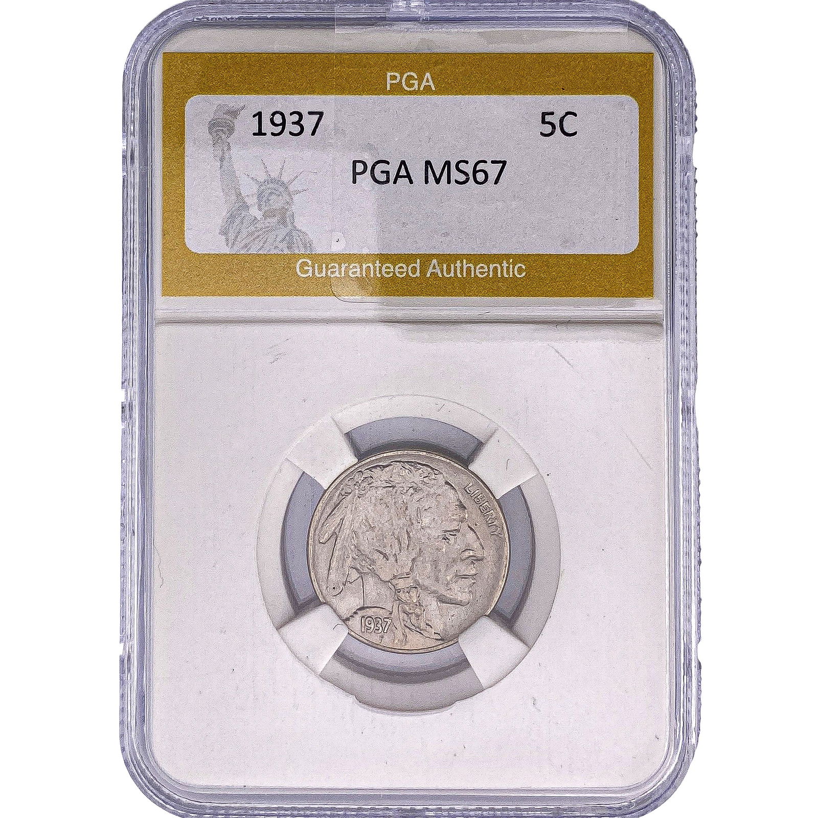 1937 Buffalo Nickel PGA MS67: 1937 Buffalo Nickel PGA MS67