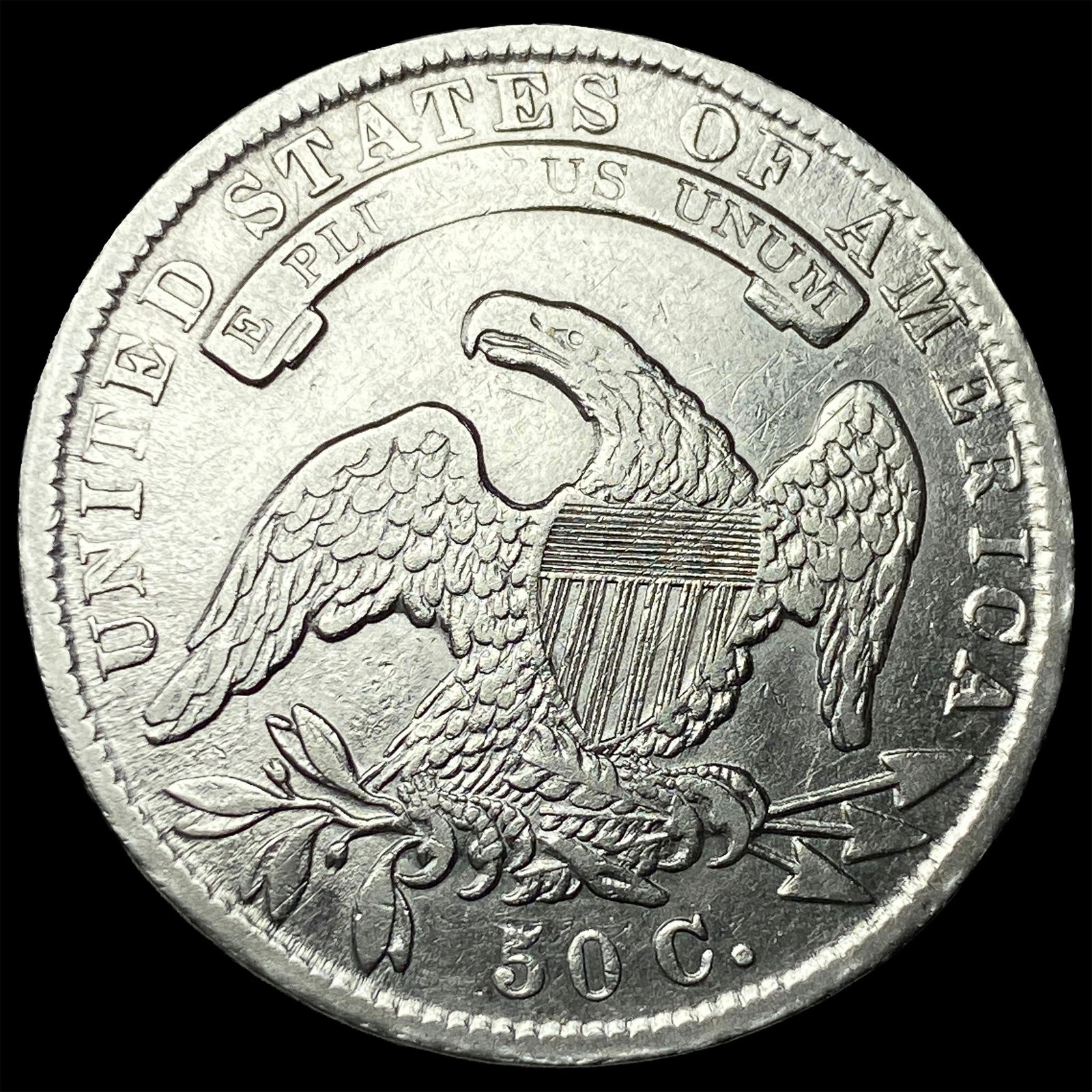 1836 Capped Bust Half Dollar CLOSELY UNCIRCULATED - 2