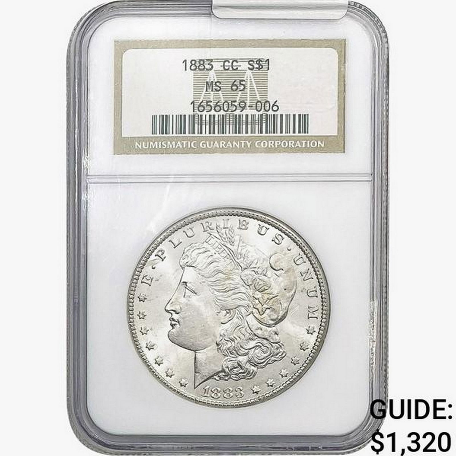1883-CC Morgan Silver Dollar NGC MS65: 1883-CC Morgan Silver Dollar NGC MS65