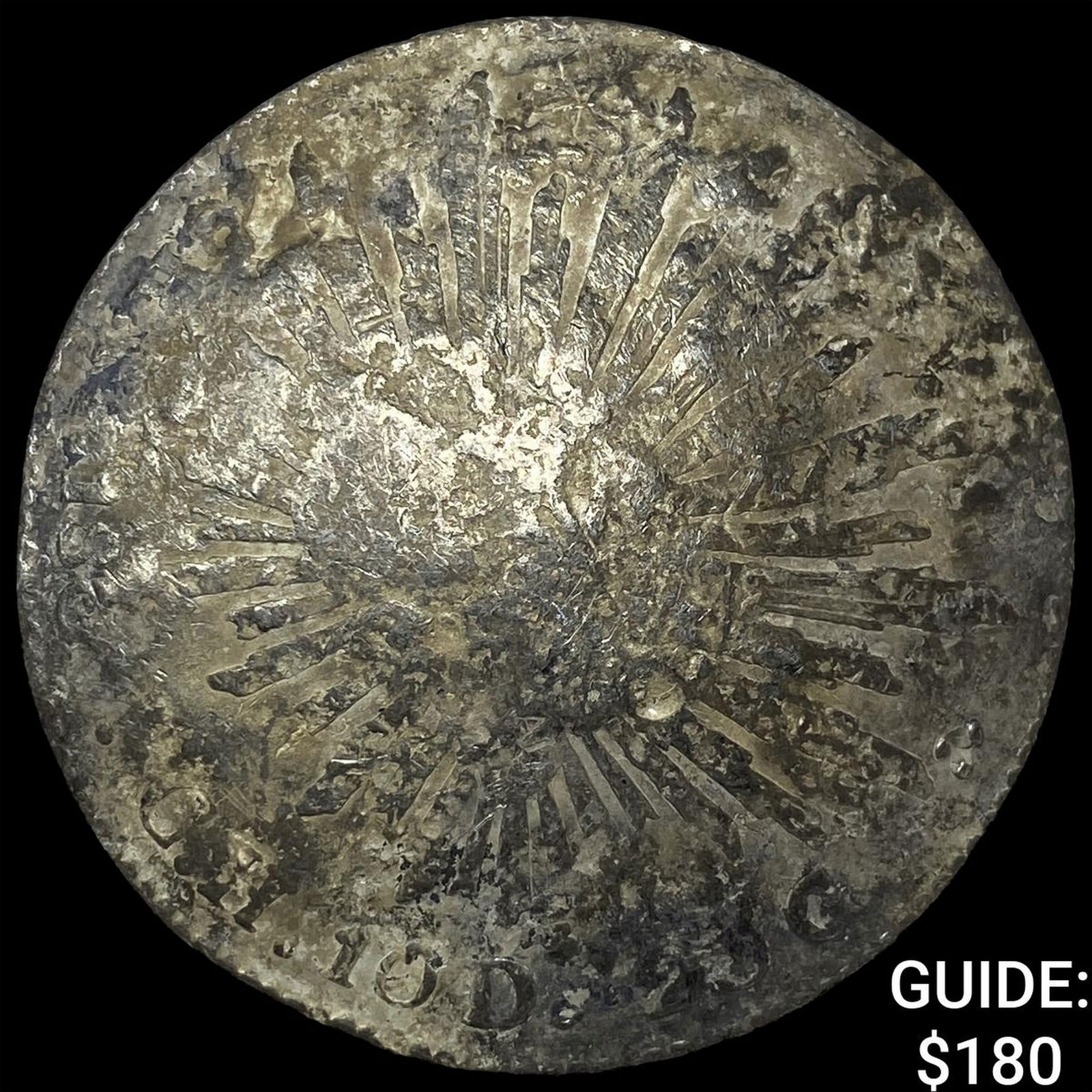 Mexico Silver 8 Reales Punch Marked NEARLY UNCIRCULATED: Mexico Silver 8 Reales Punch Marked NEARLY UNCIRCULATED