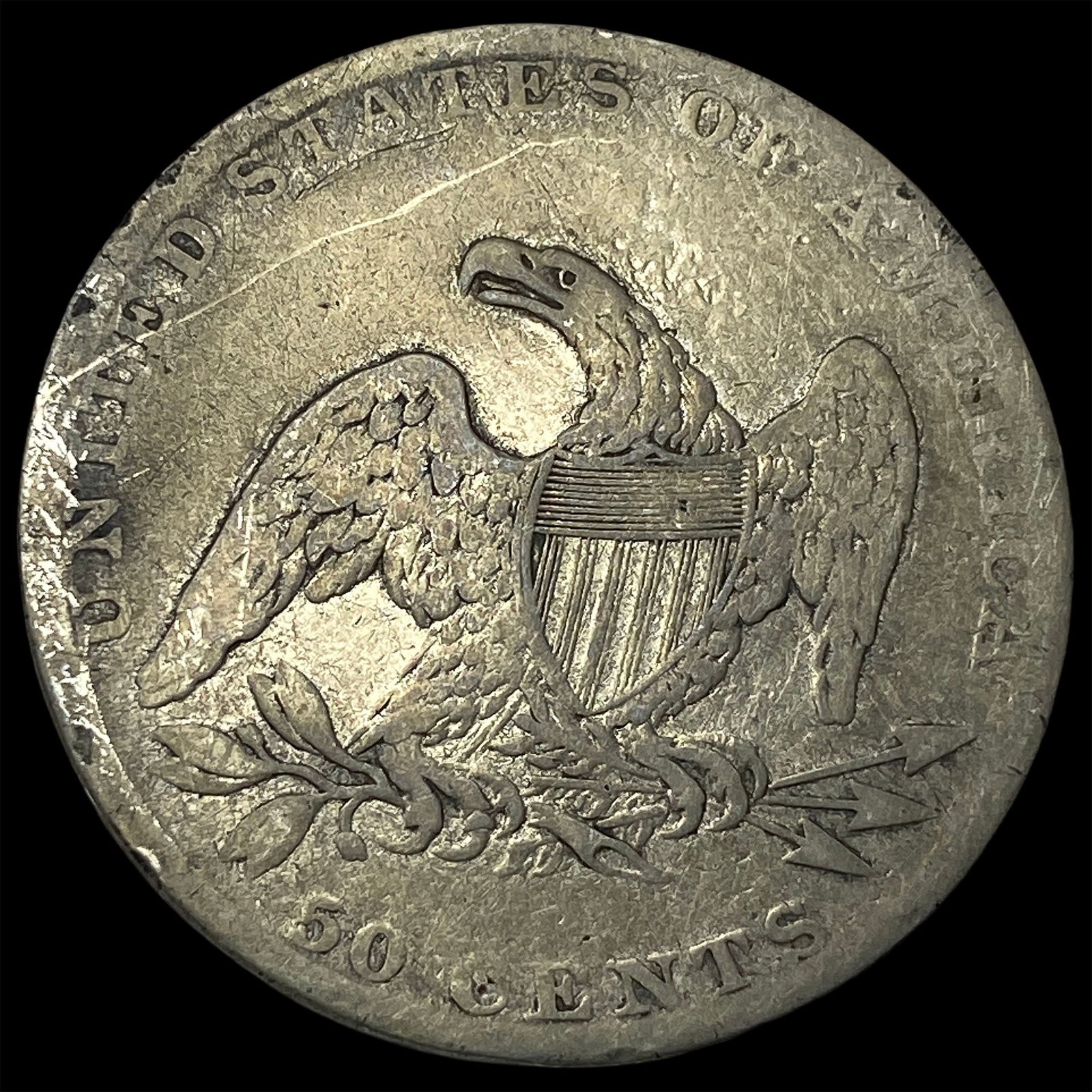 1837 Capped Bust Half Dollar LIGHTLY CIRCULATED - 2