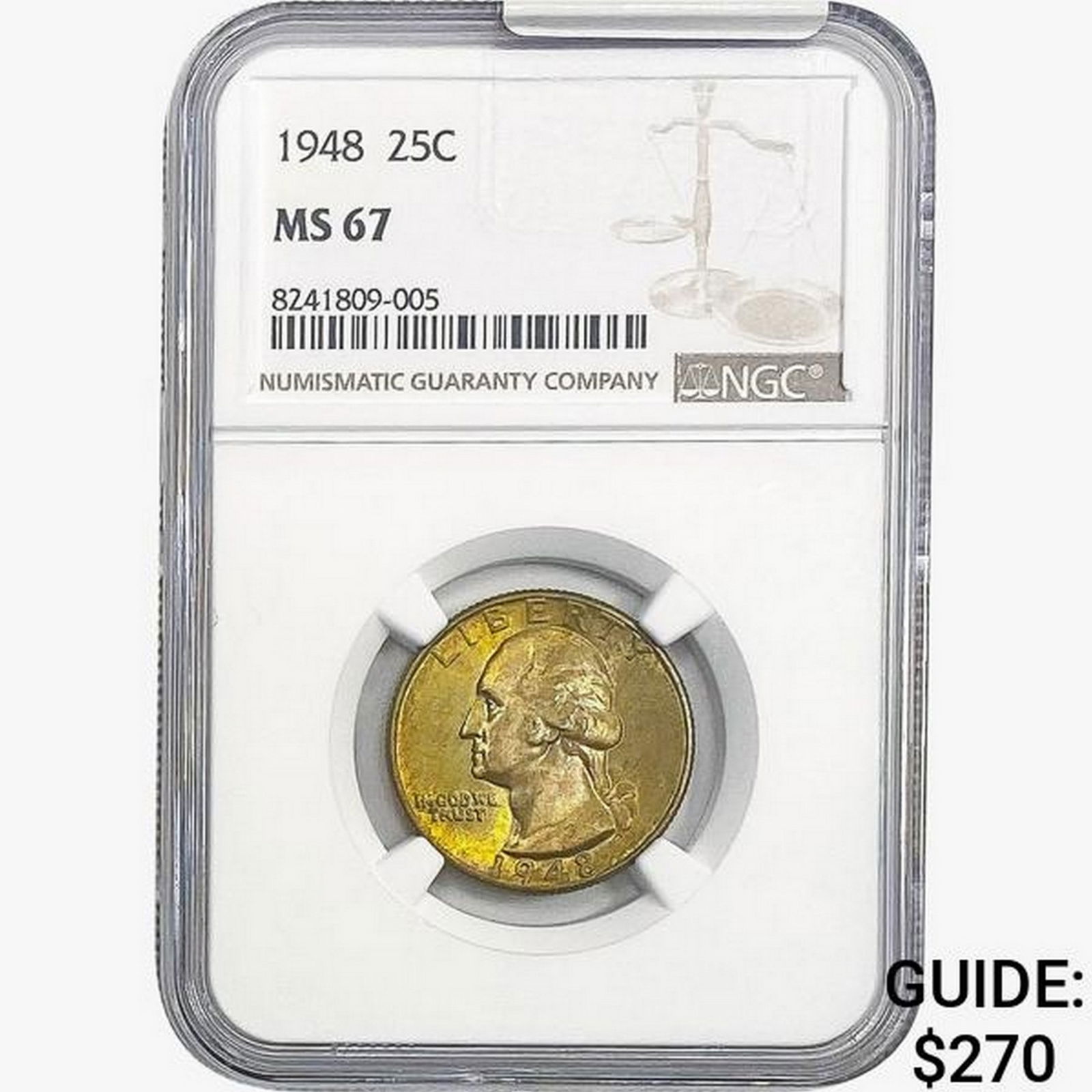 1948 Washington Silver Quarter NGC MS67 (1 of 2)