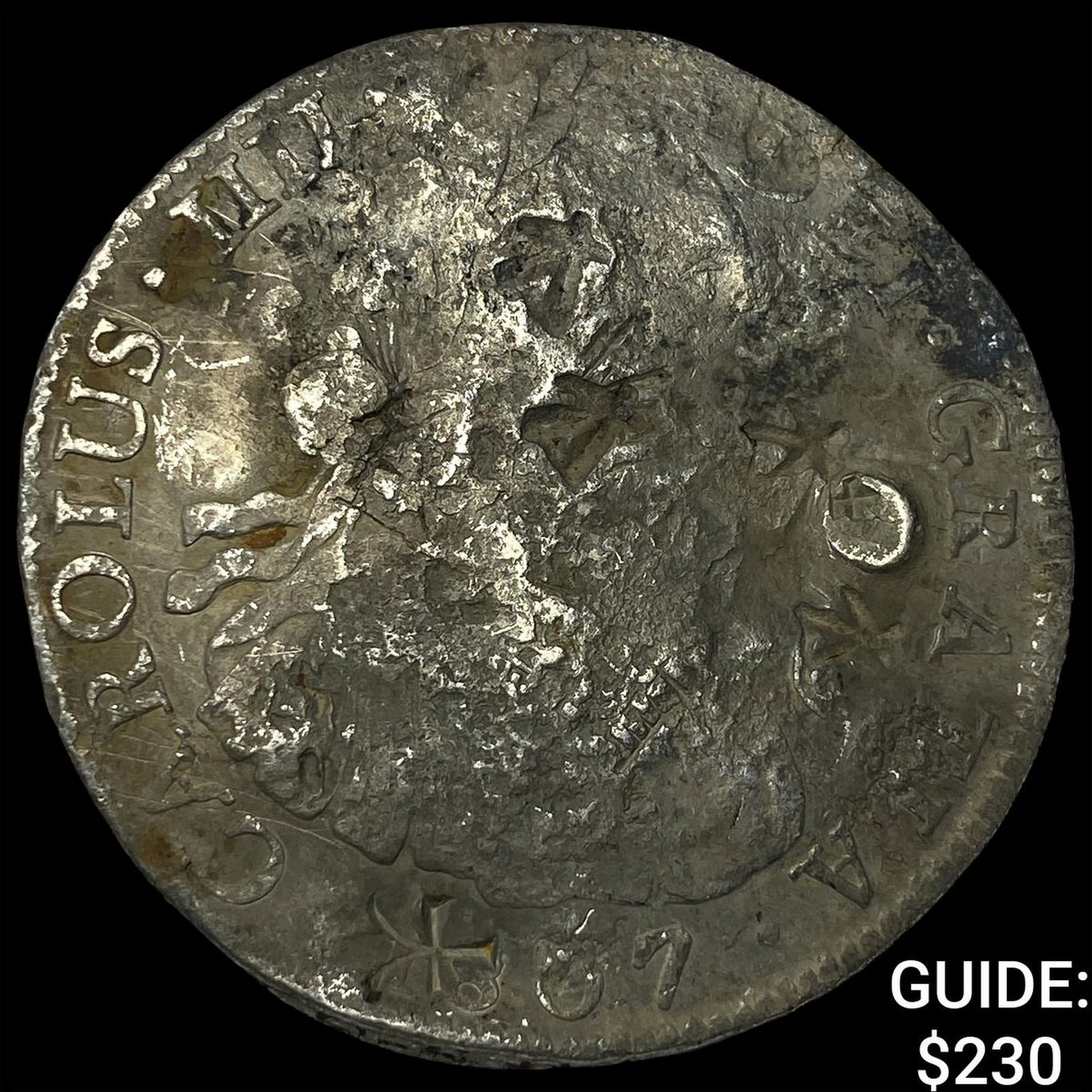 Colonial Spain Silver 8 Reales Punchmarked NEARLY UNCIRCULATED: Colonial Spain Silver 8 Reales Punchmarked NEARLY UNCIRCULATED