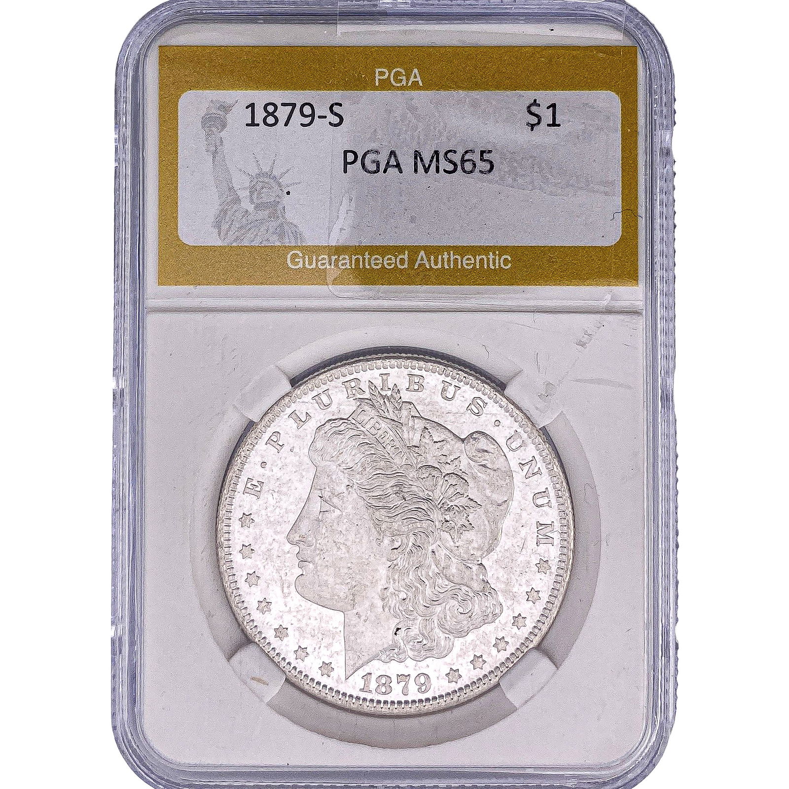 1879-S Morgan Silver Dollar PGA MS65: 1879-S Morgan Silver Dollar PGA MS65
