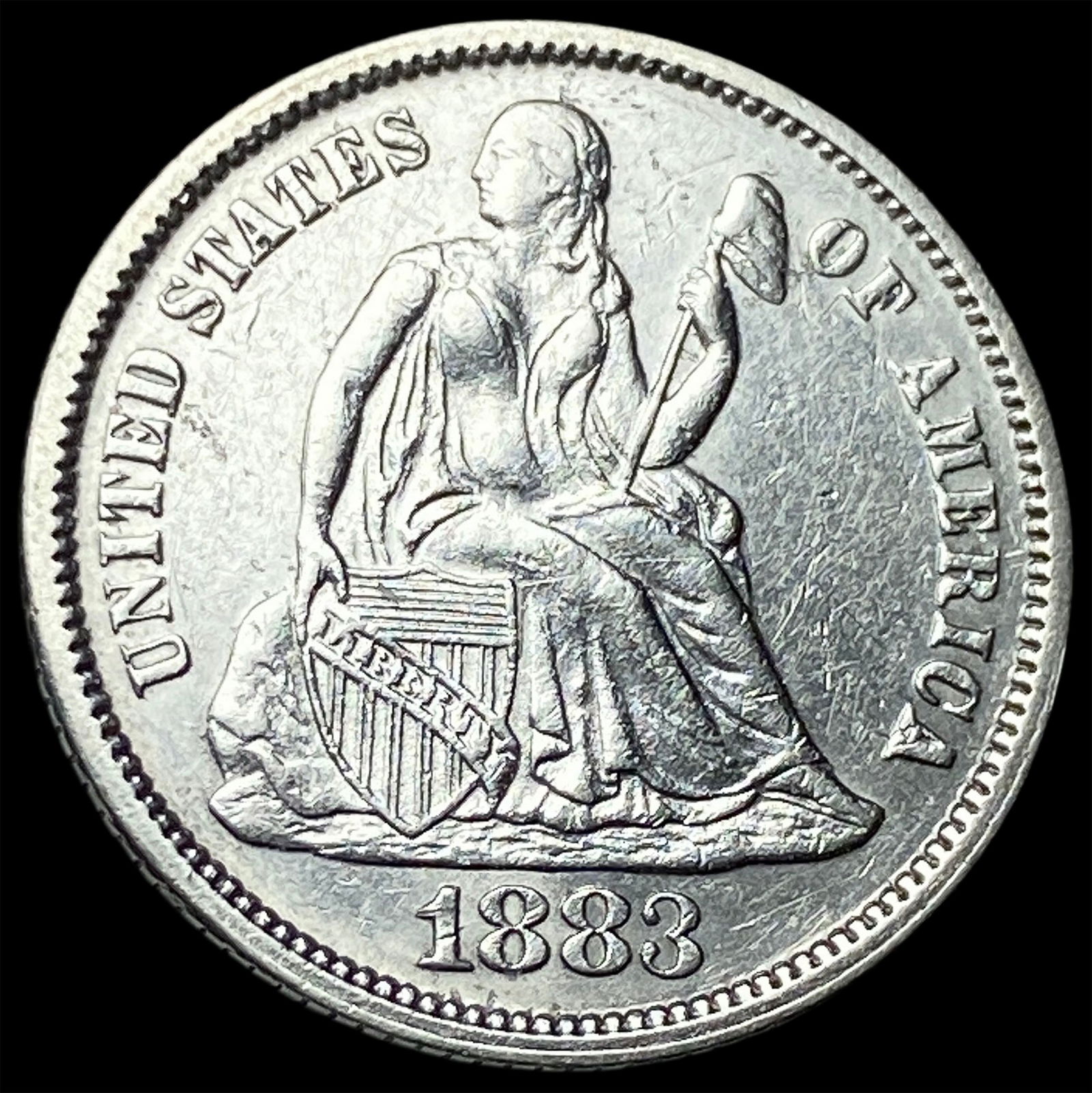 1883 Seated Liberty Dime UNCIRCULATED (1 of 2)