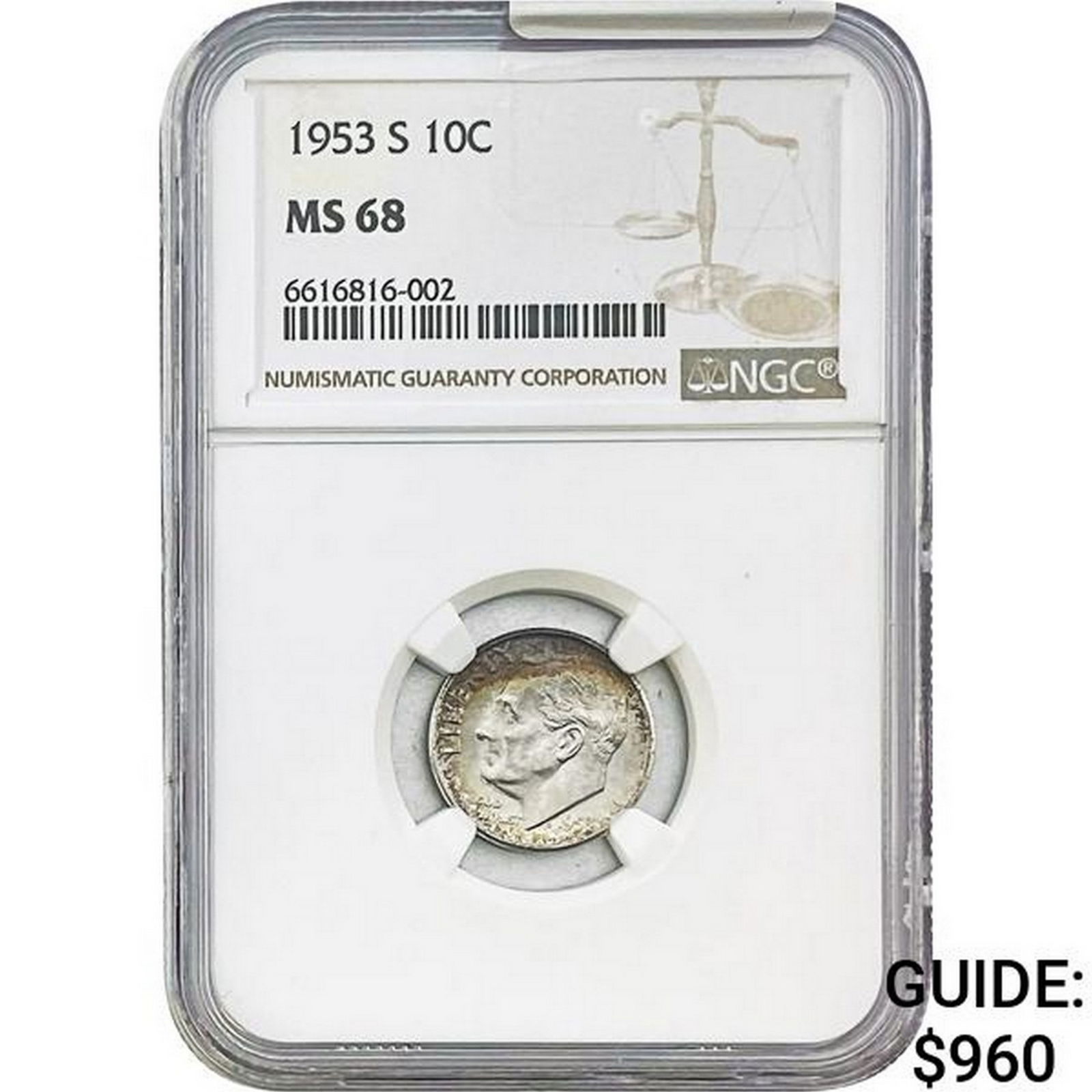 1953-S Roosevelt Dime NGC MS68 (1 of 2)